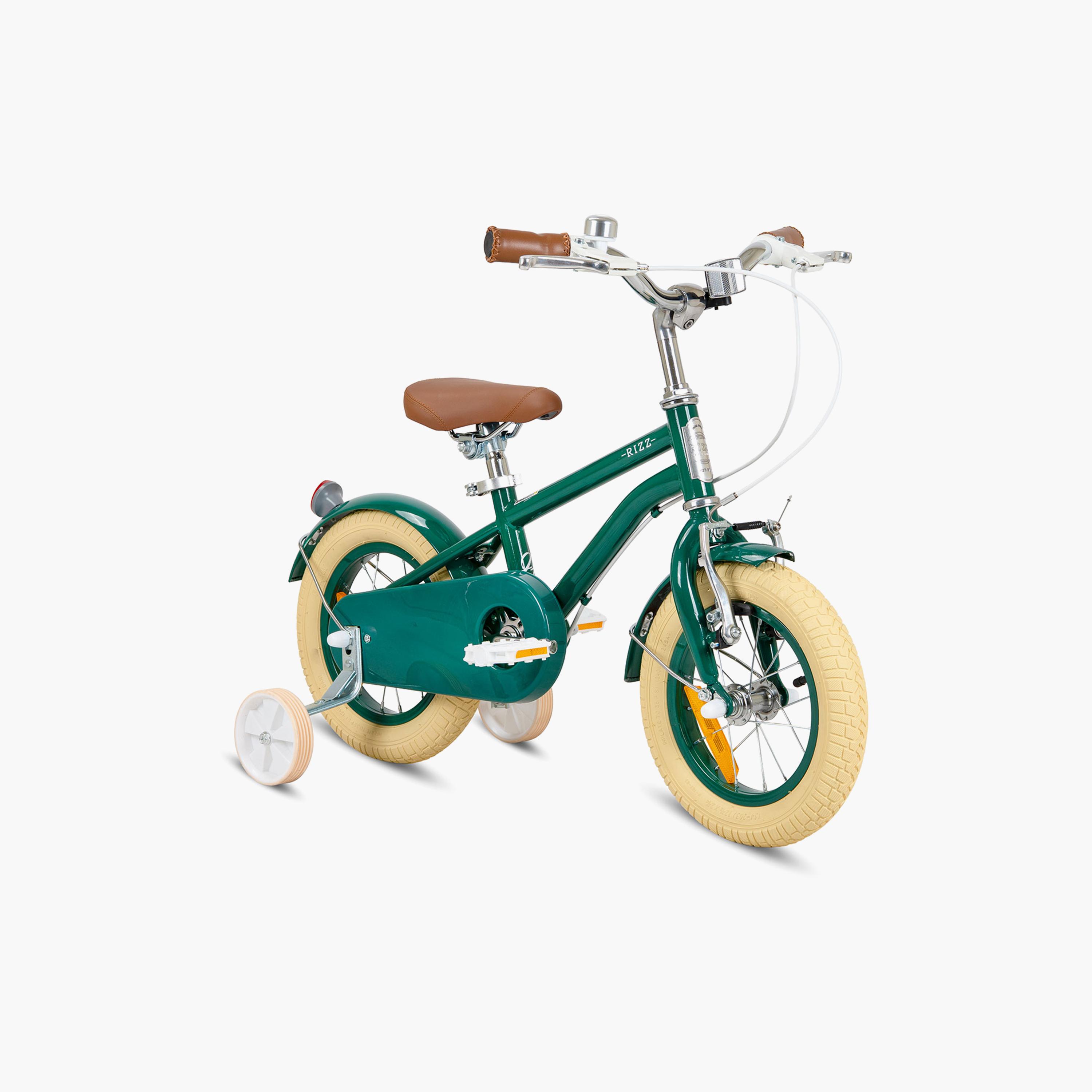 Rizz Platinum Junior Bicycle with Training Wheels - 12 Inch - Green Gloss-toys-outdoor-bikesandrideons-bikes-image-1