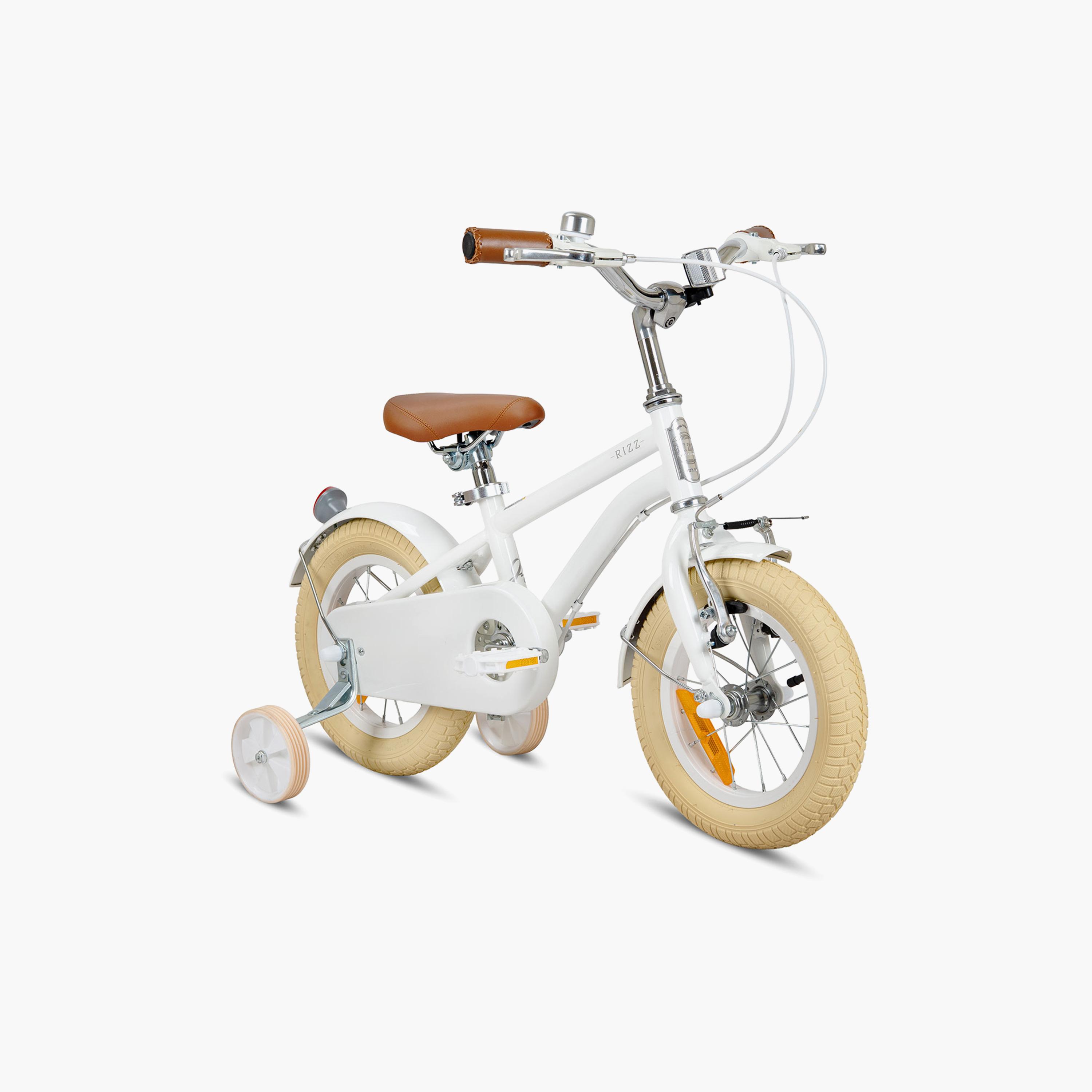 Rizz Platinum Junior Bicycle with Training Wheels - 14 Inch - White Gloss-toys-outdoor-bikesandrideons-bikes-image-1