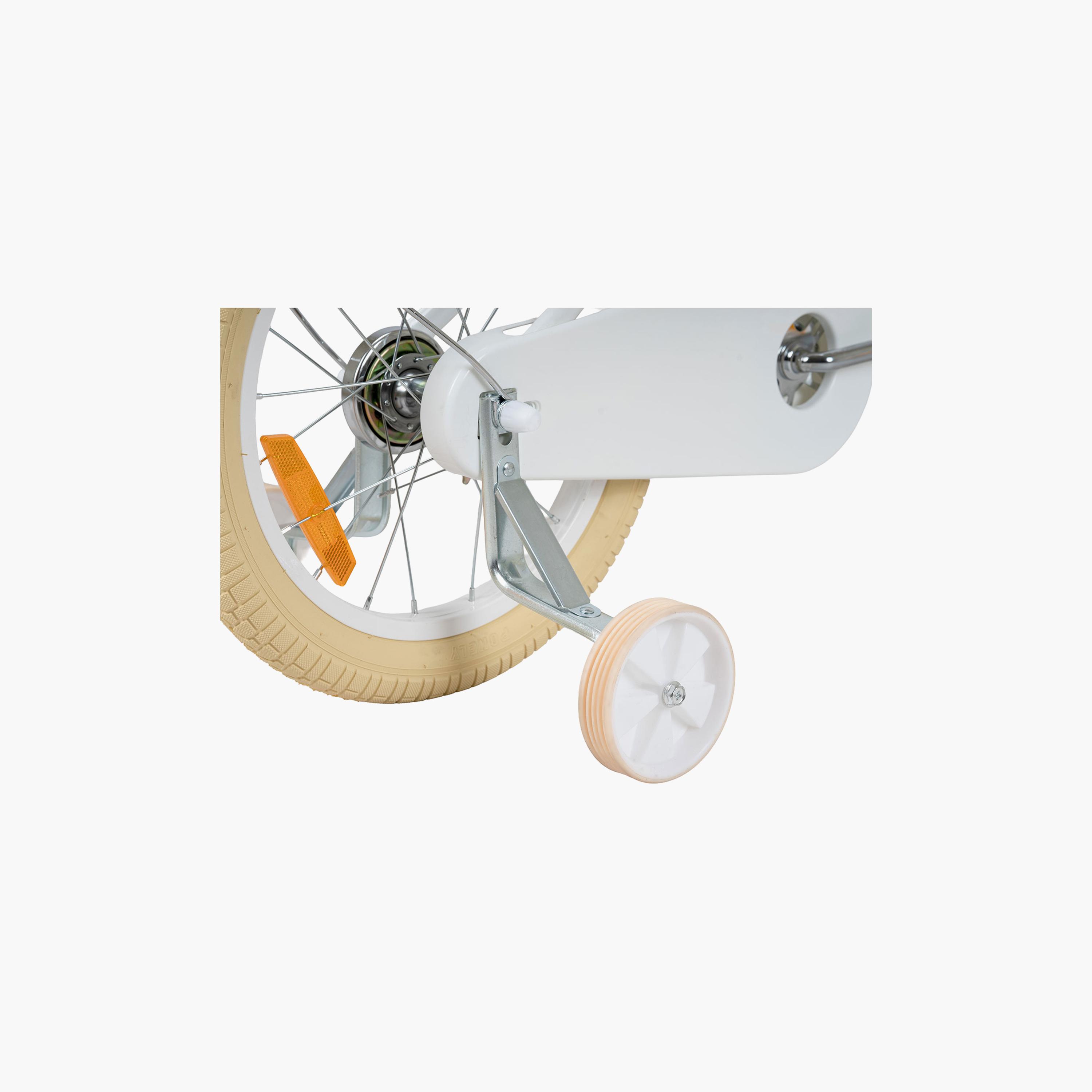 Rizz Platinum Junior Bicycle with Training Wheels - 14 Inch - White Gloss-toys-outdoor-bikesandrideons-bikes-image-4
