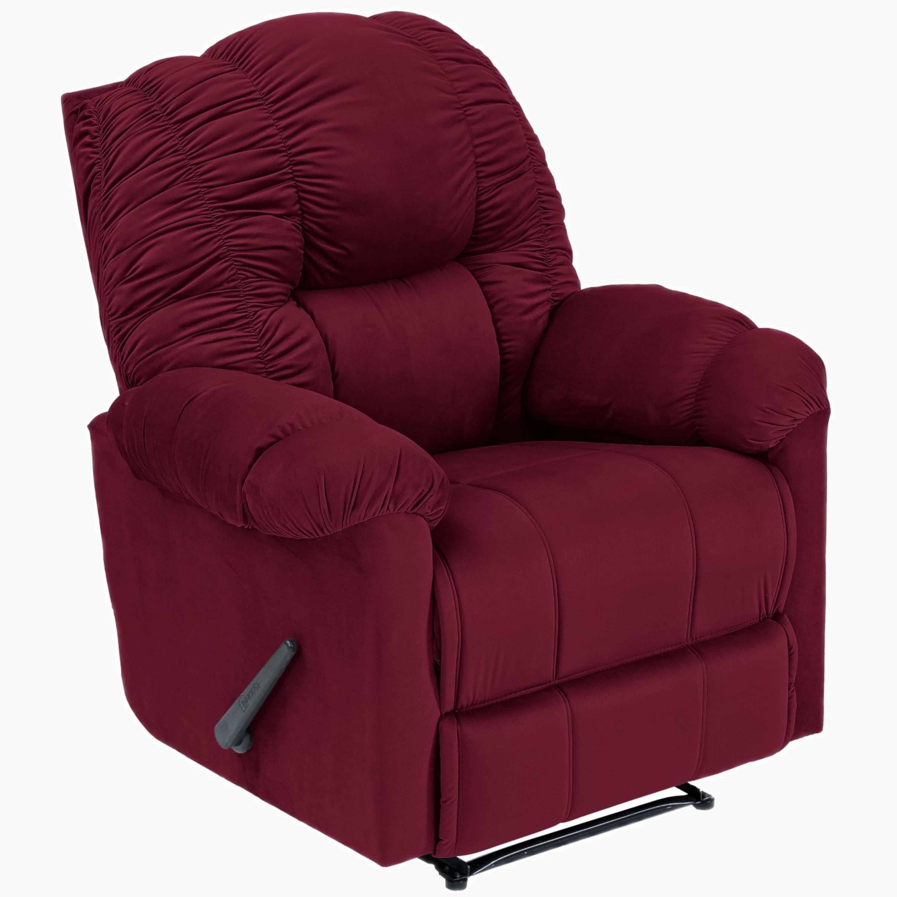 Velvet Recliner Chair-furniture-sofaandseating-recliners-image-1