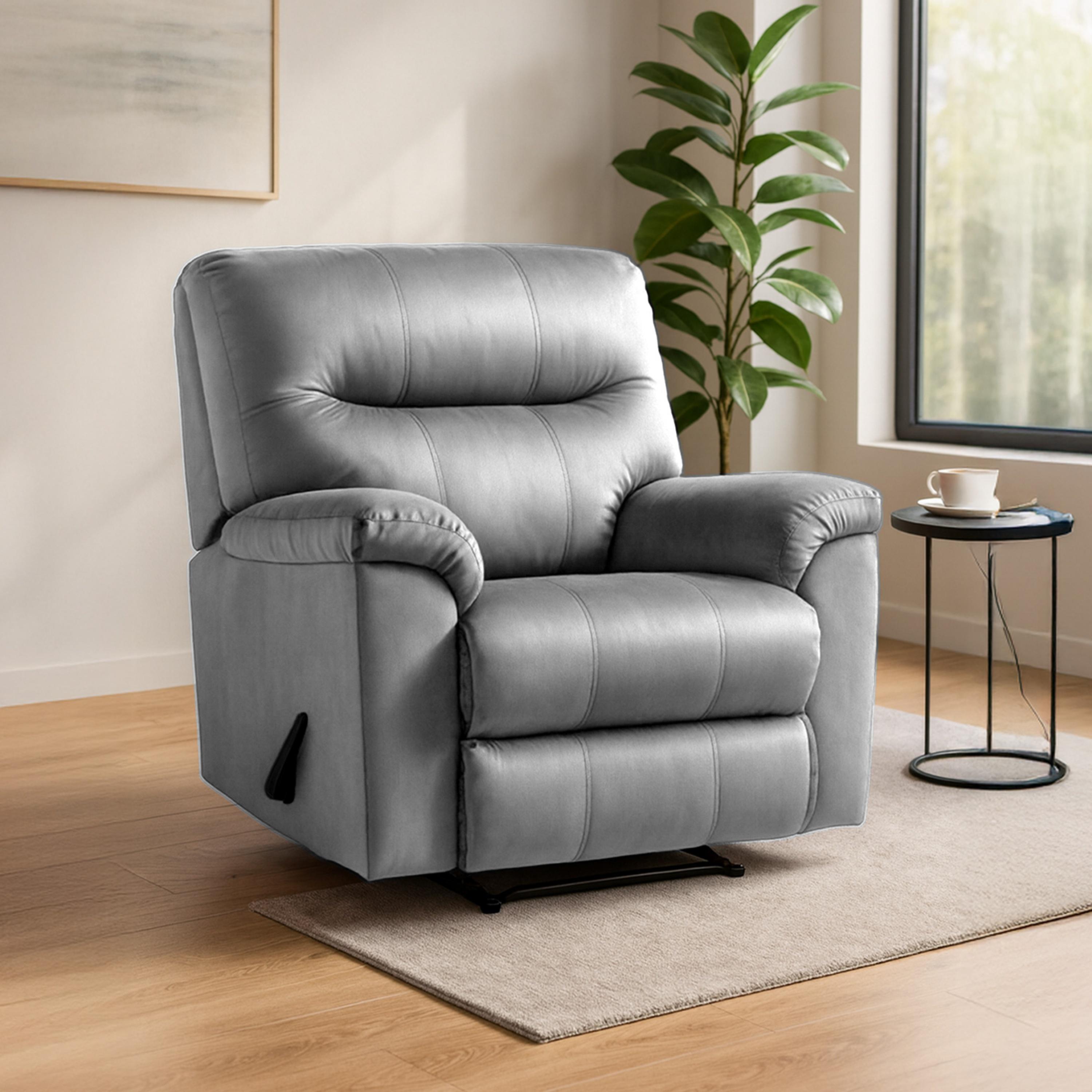 Velvet Manual Recliner Chair-furniture-sofaandseating-recliners-image-1