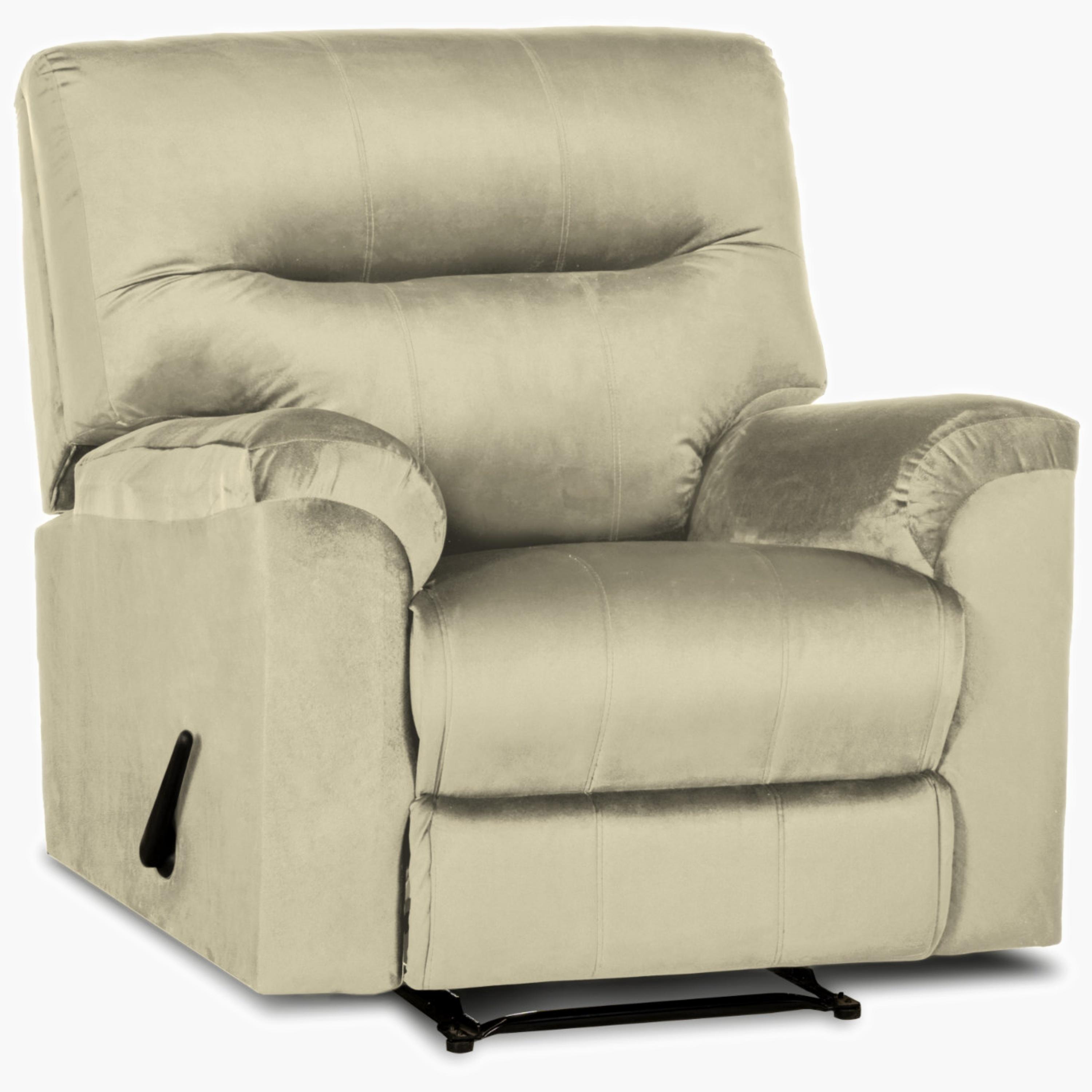 Velvet Manual Recliner Chair-furniture-sofaandseating-recliners-image-2