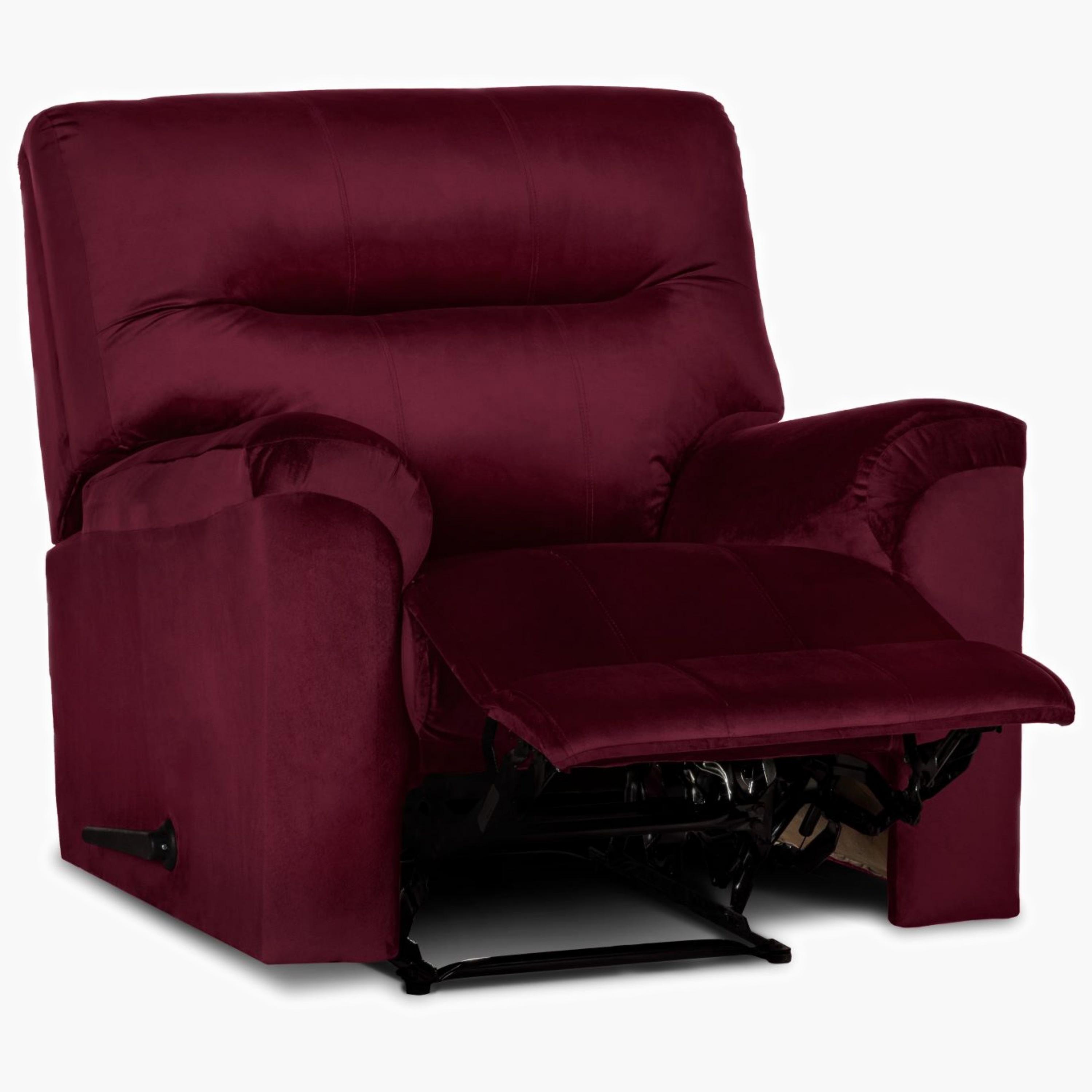 Velvet Manual Recliner Chair-furniture-sofaandseating-recliners-image-3