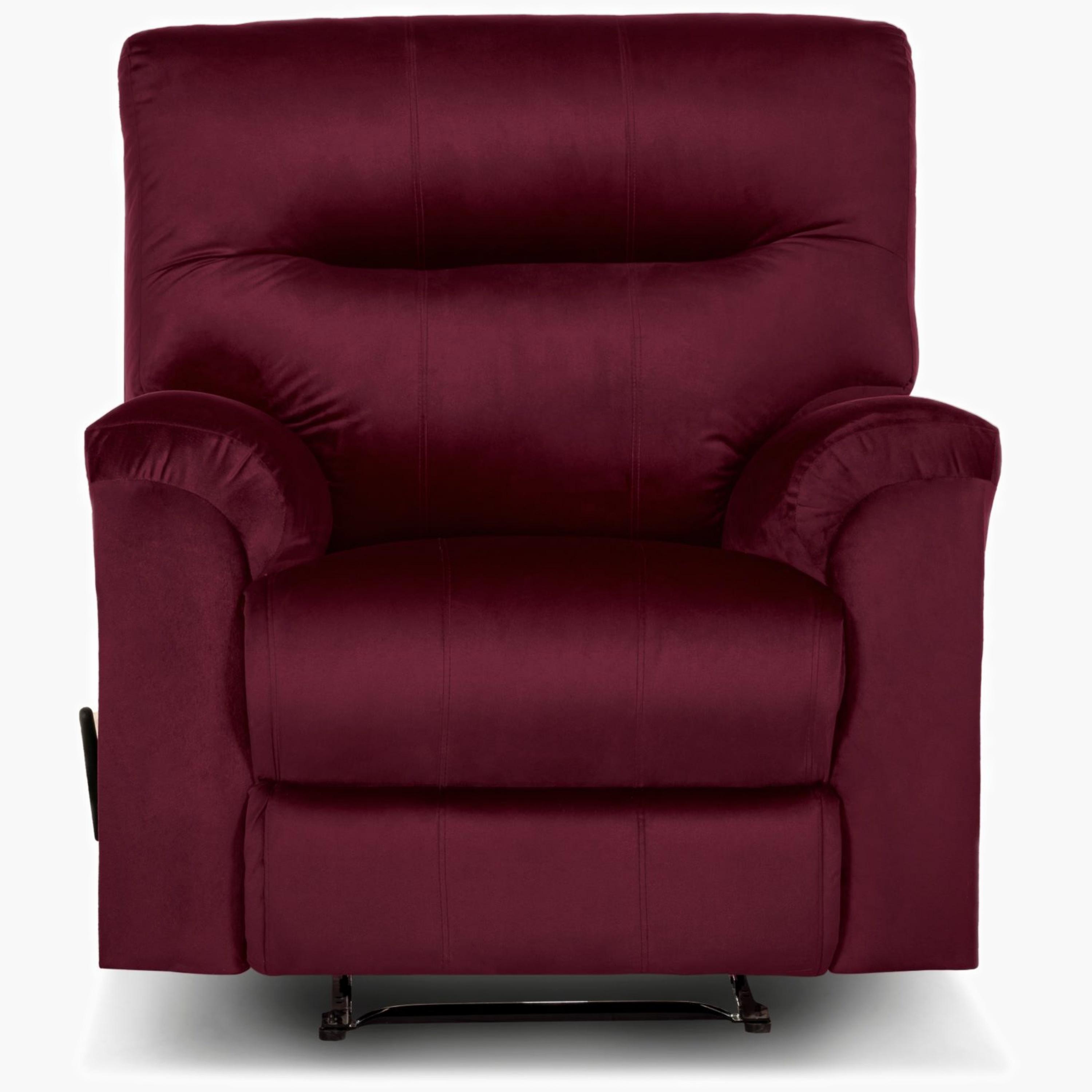 Velvet Manual Recliner Chair-furniture-sofaandseating-recliners-image-4