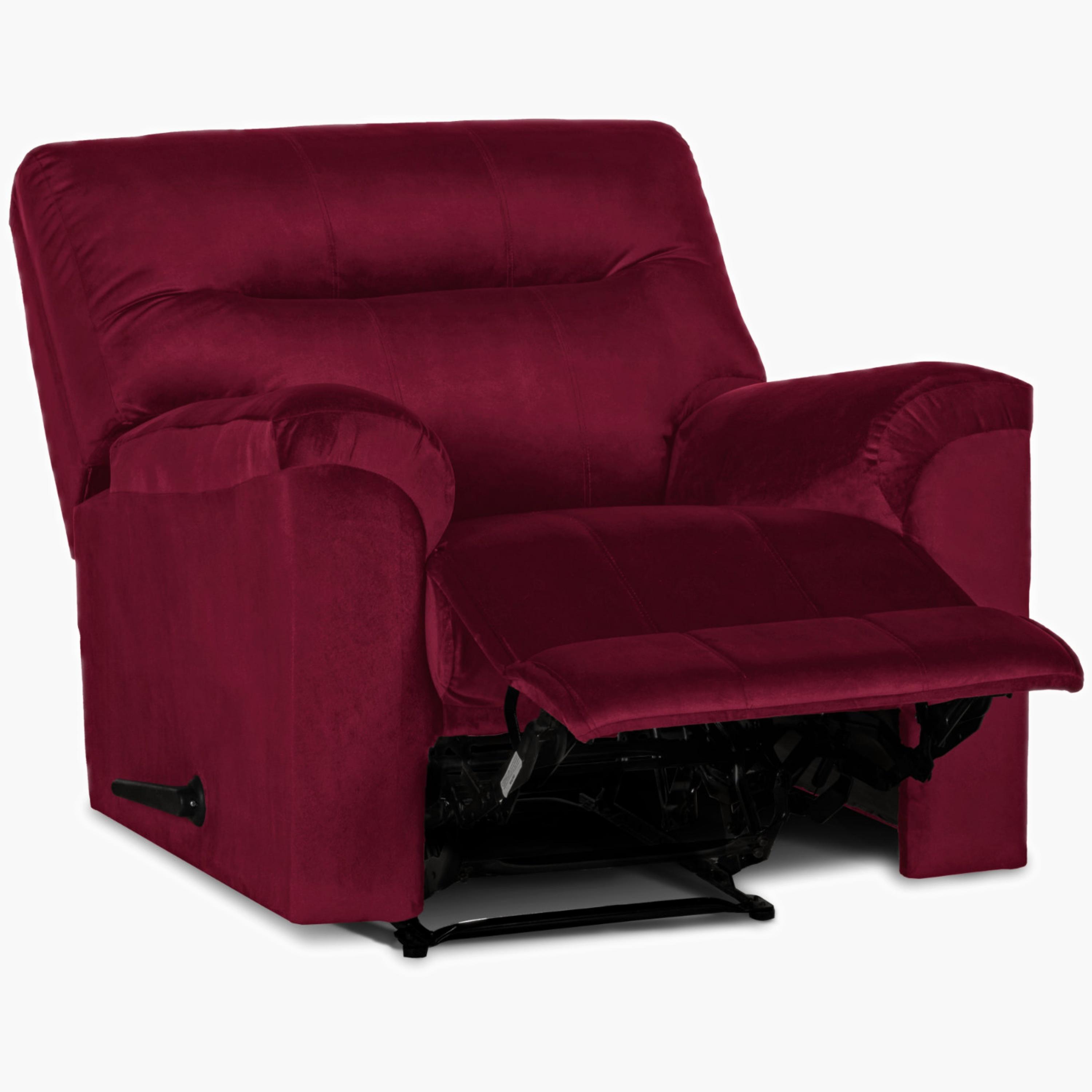 Velvet Manual Recliner Chair-furniture-sofaandseating-recliners-image-5