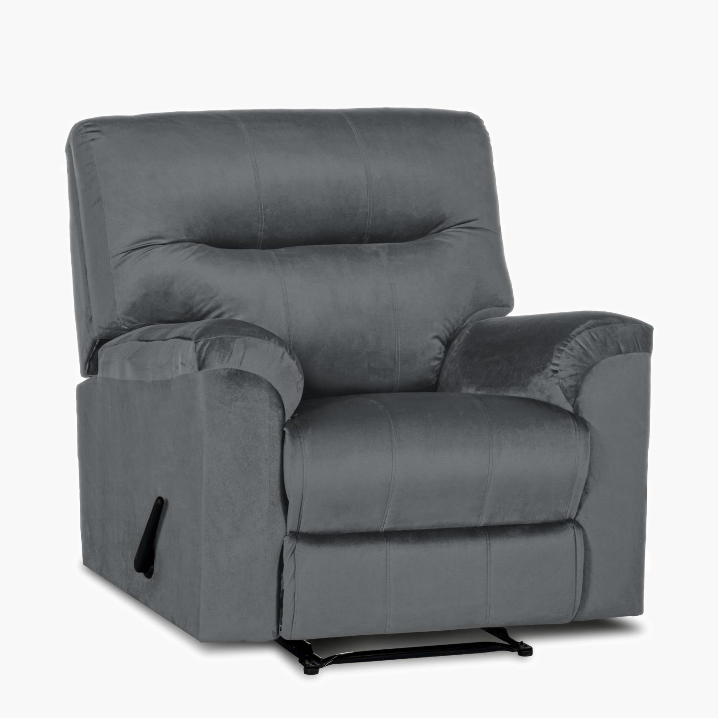 Velvet Manual Recliner Chair-furniture-sofaandseating-recliners-image-2