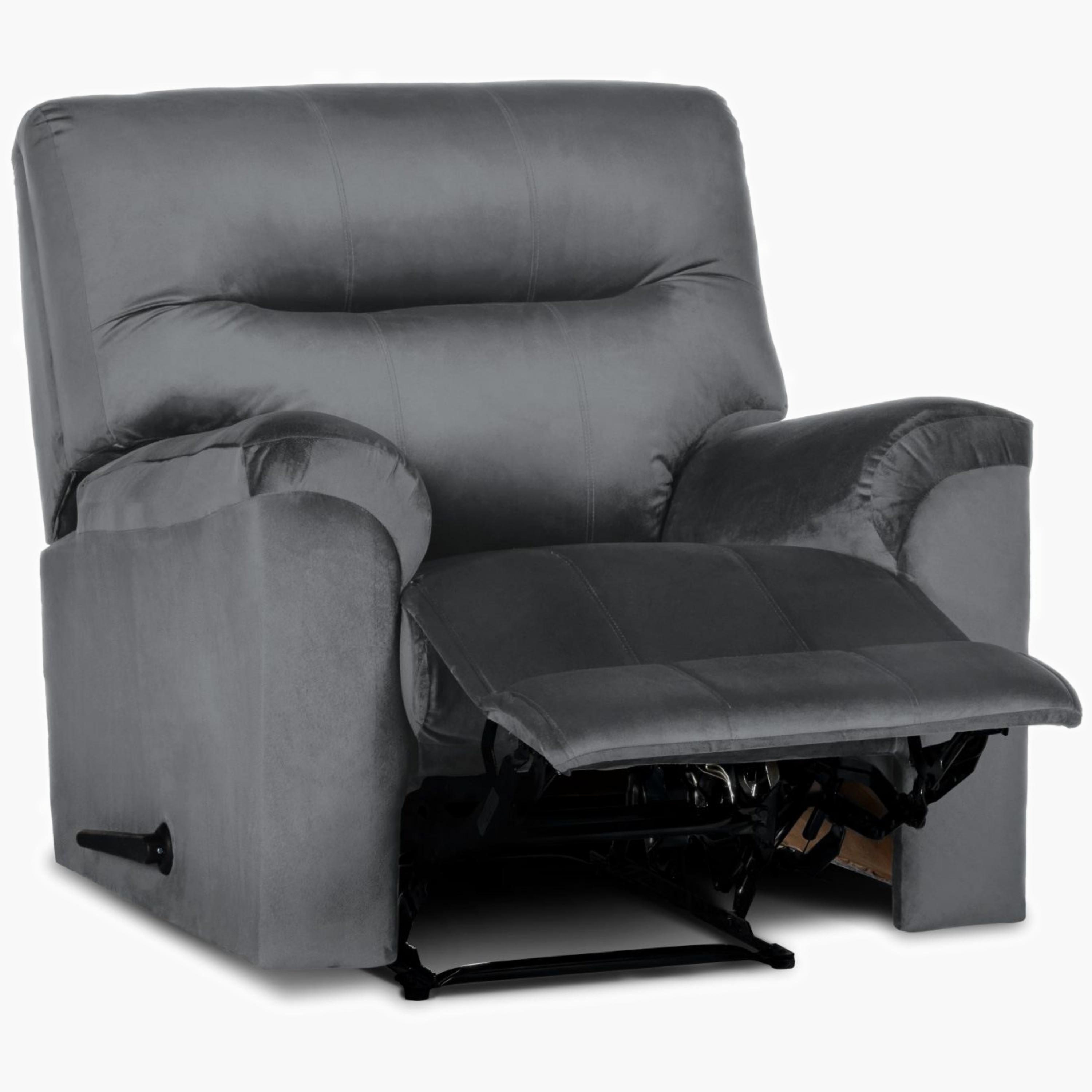 Velvet Manual Recliner Chair-furniture-sofaandseating-recliners-image-5
