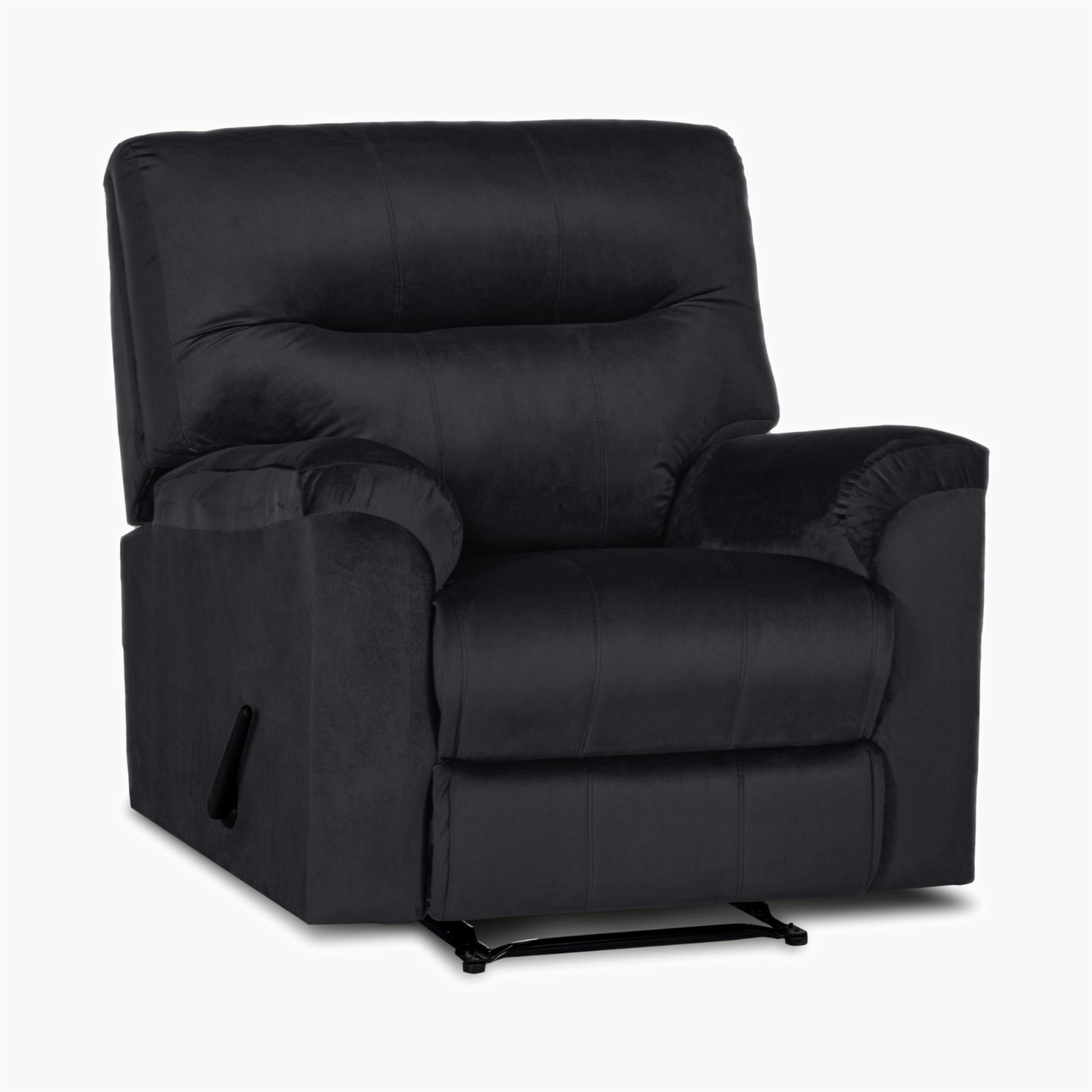 Velvet Manual Recliner Chair-furniture-sofaandseating-recliners-image-2
