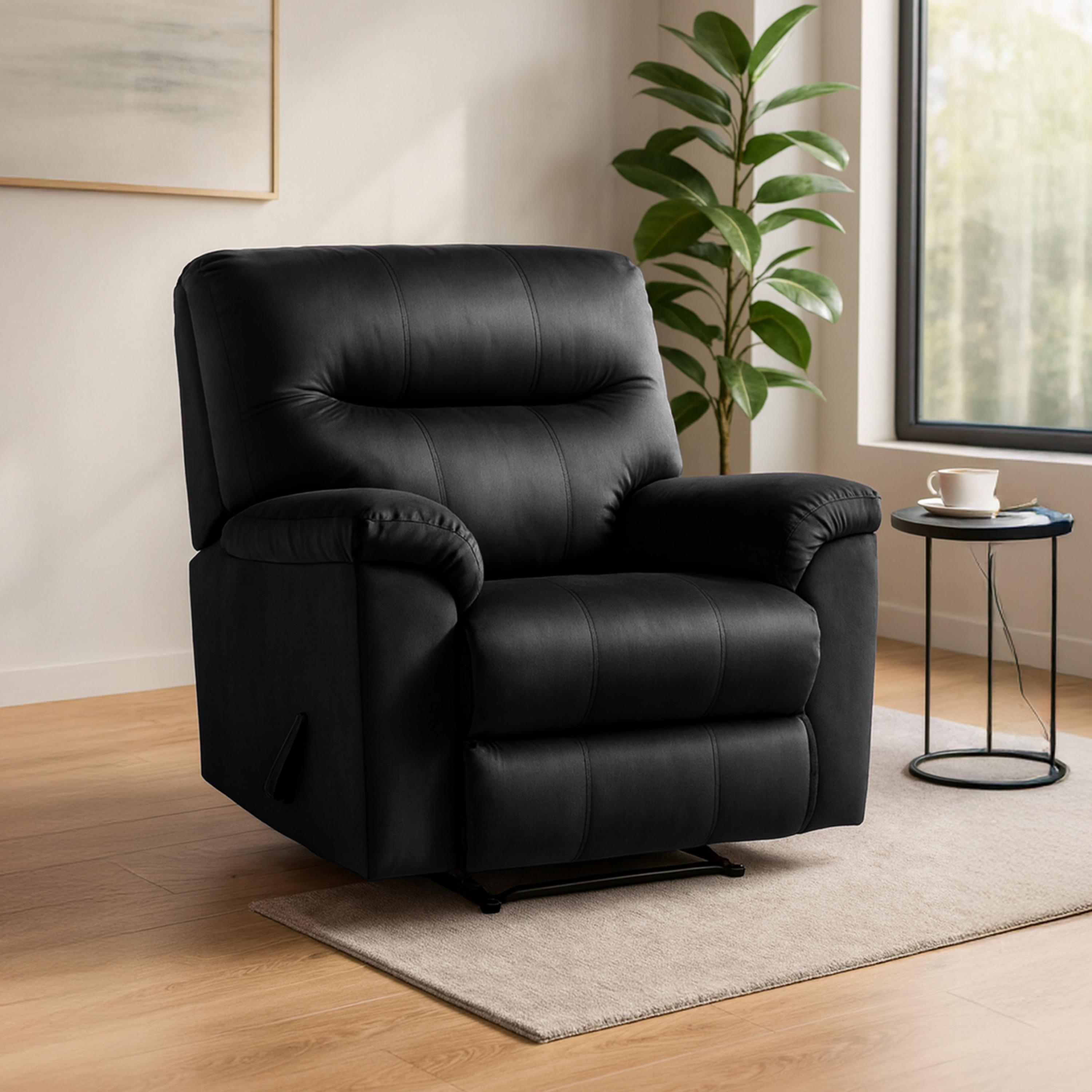 Velvet Manual Recliner Chair-furniture-sofaandseating-recliners-image-1