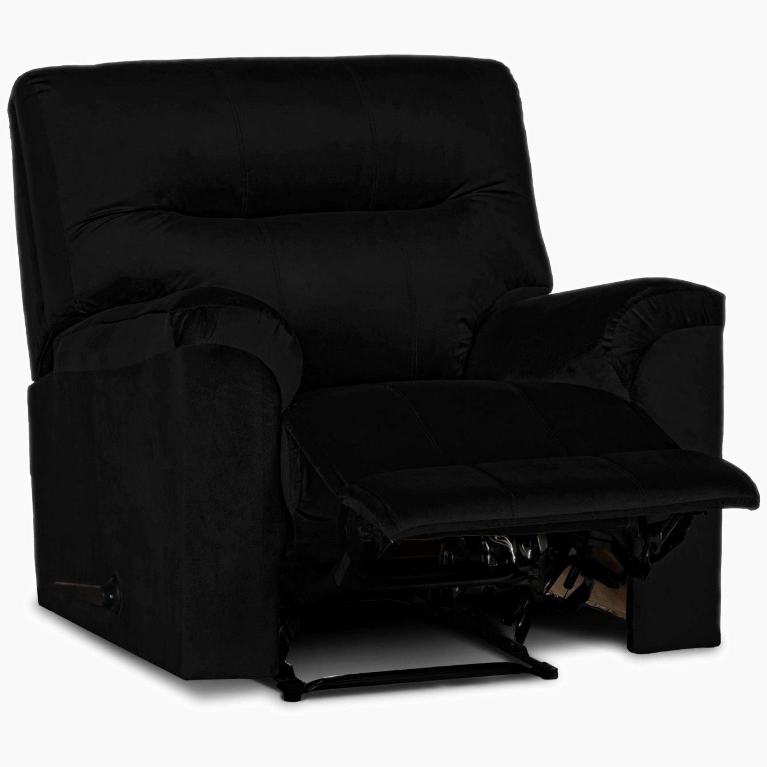 Velvet Manual Recliner Chair-furniture-sofaandseating-recliners-image-3