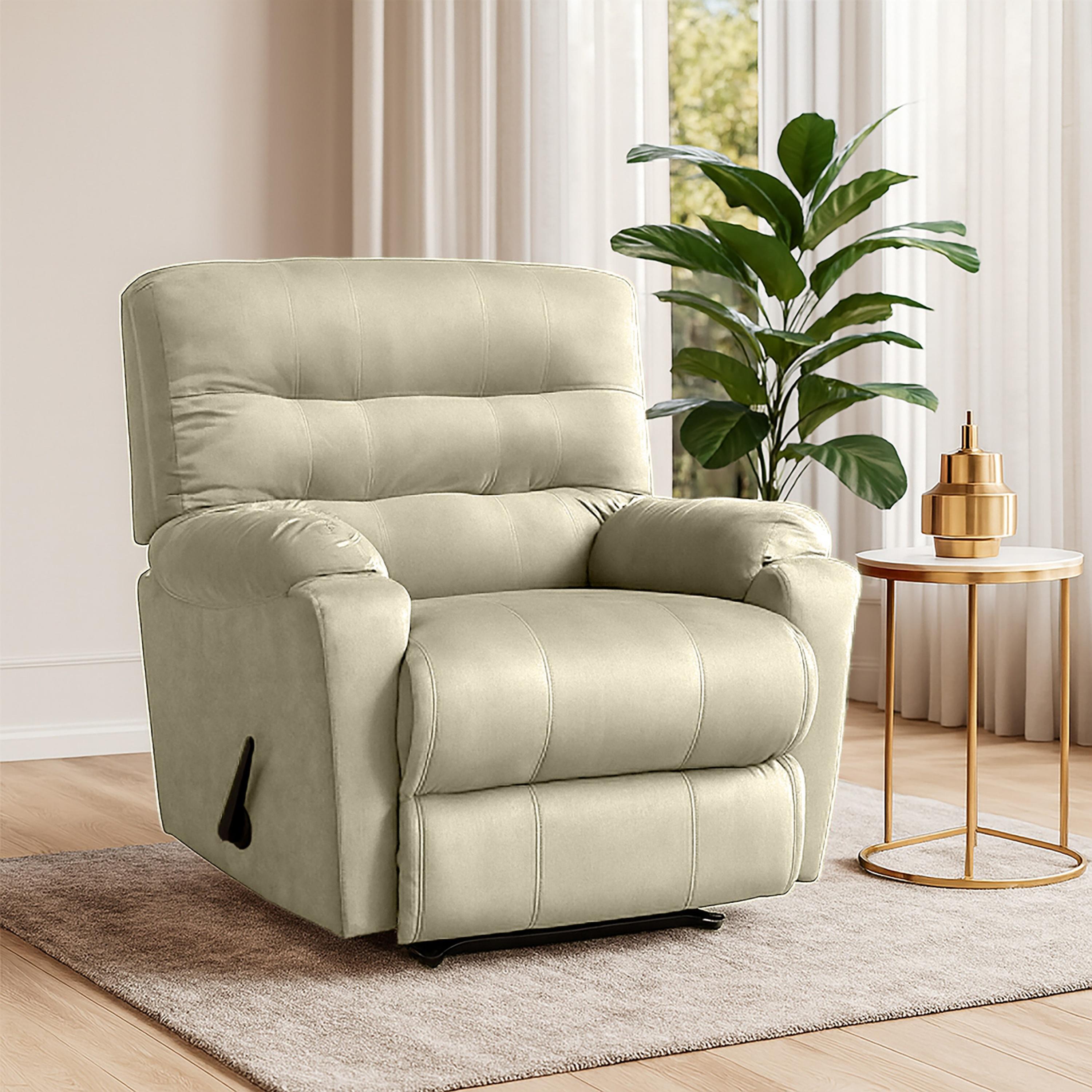 Velvet Manual Recliner Chair-furniture-sofaandseating-recliners-image-1