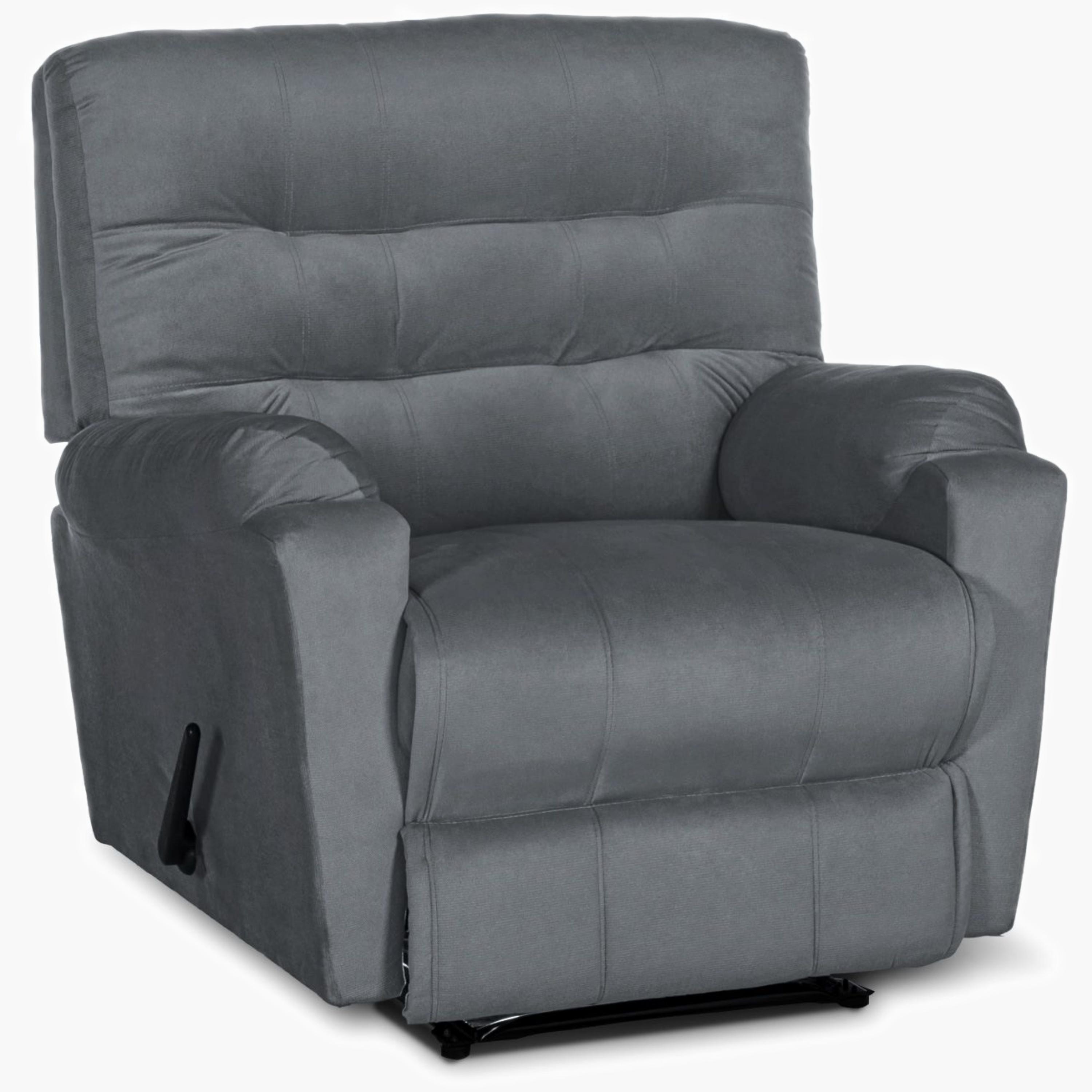 Velvet Manual Recliner Chair-furniture-sofaandseating-recliners-image-2