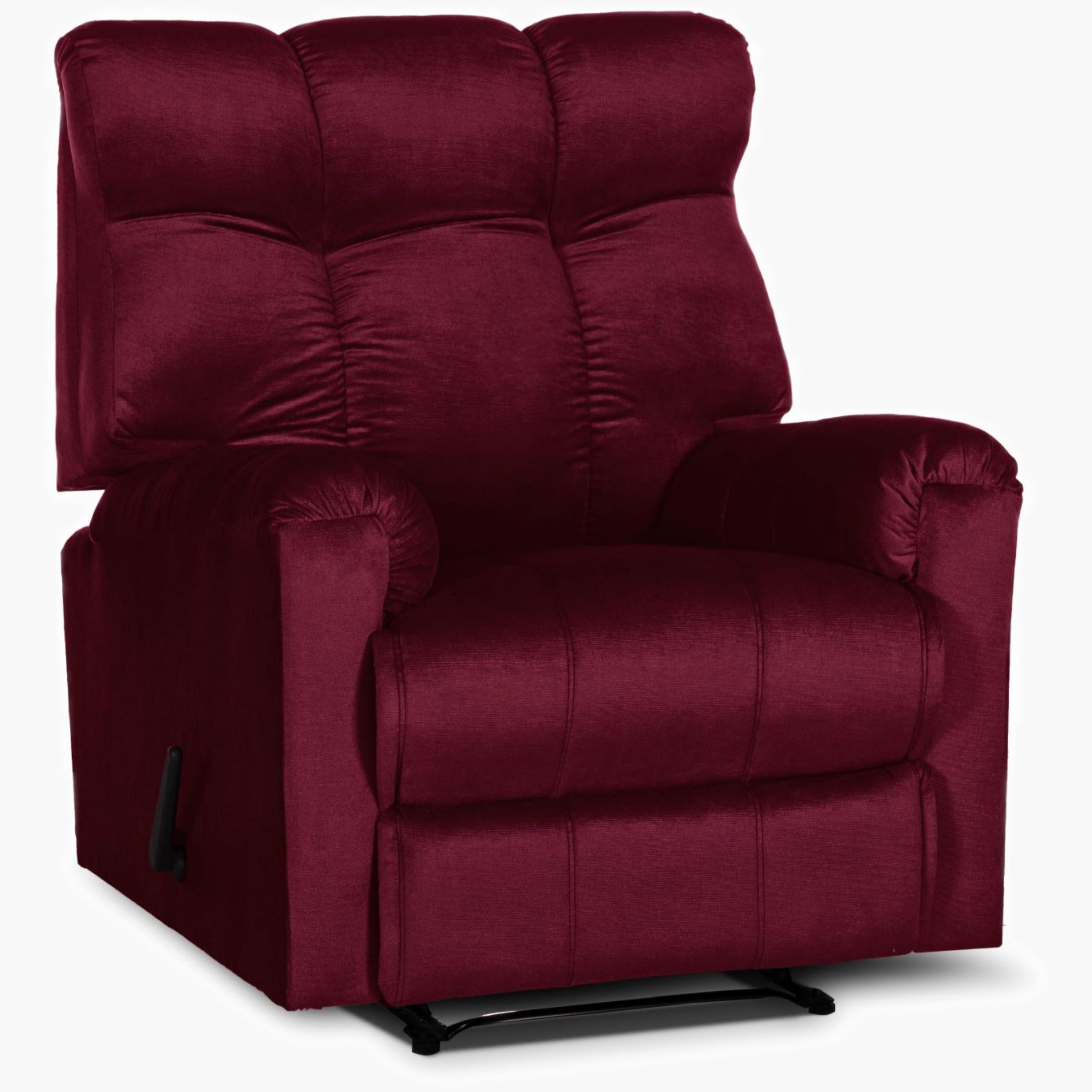 Velvet Padded Recliner Chair-furniture-sofaandseating-recliners-image-2