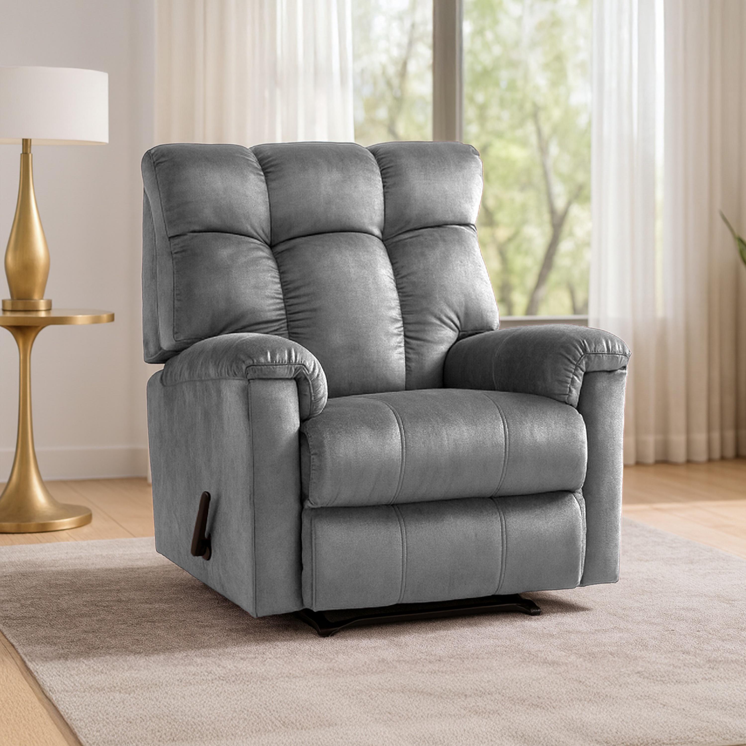 Velvet Padded Recliner Chair-furniture-sofaandseating-recliners-image-1