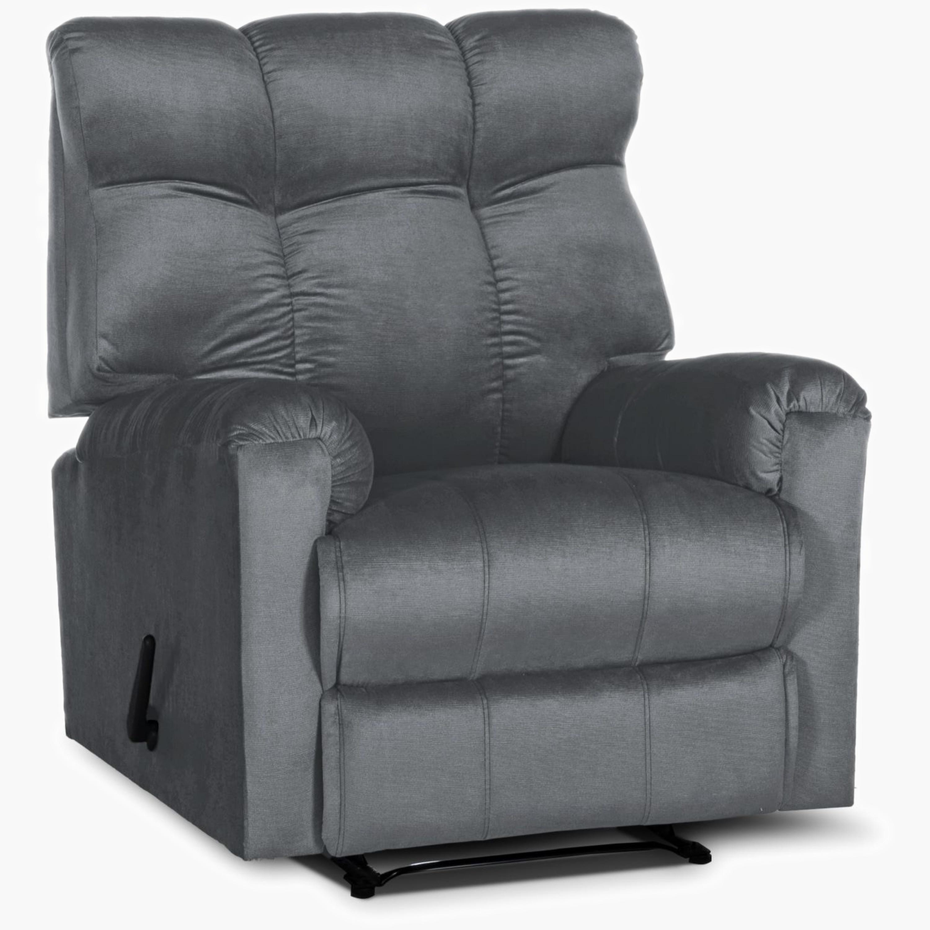 Velvet Padded Recliner Chair-furniture-sofaandseating-recliners-image-2