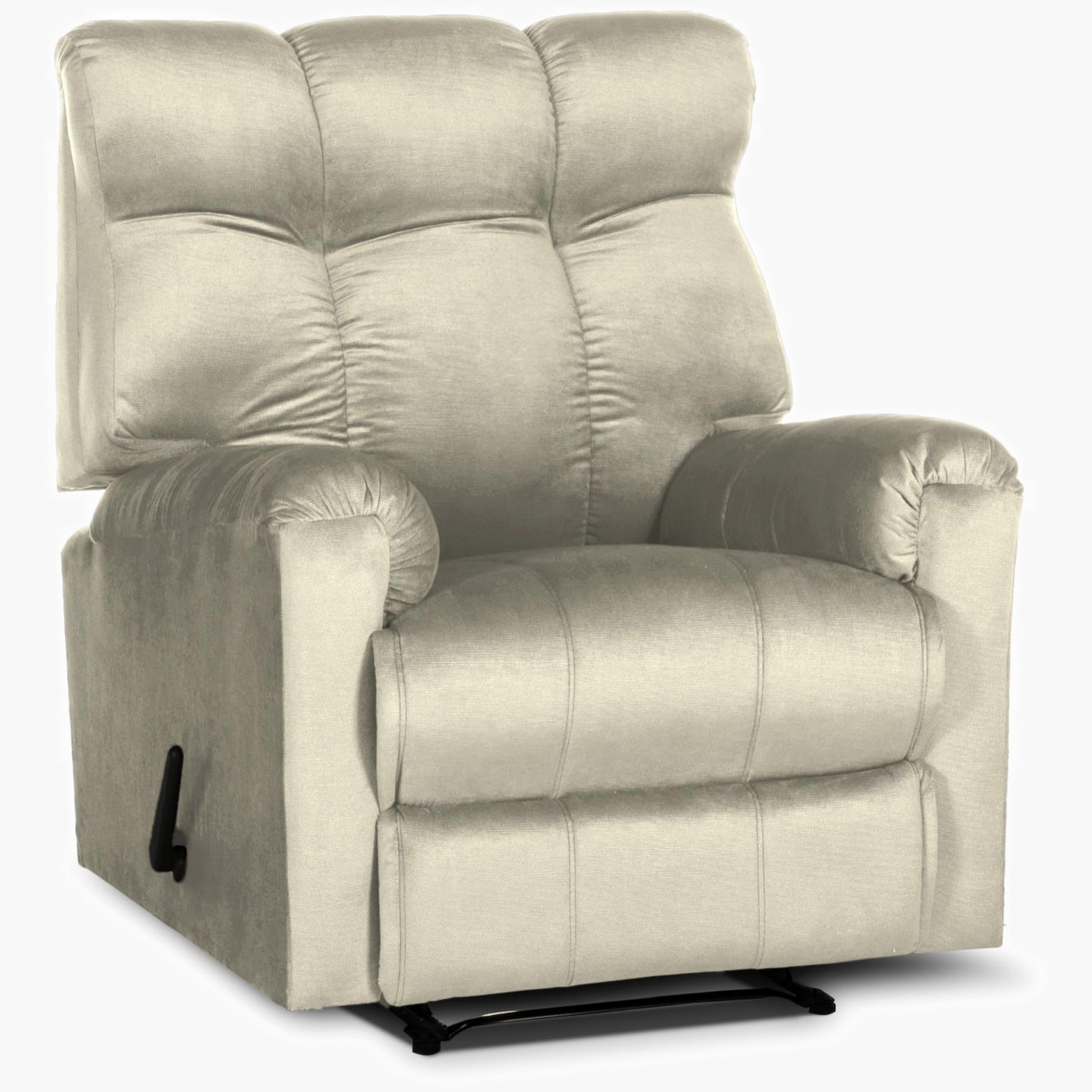 Velvet Manual Recliner Chair-furniture-sofaandseating-recliners-image-2