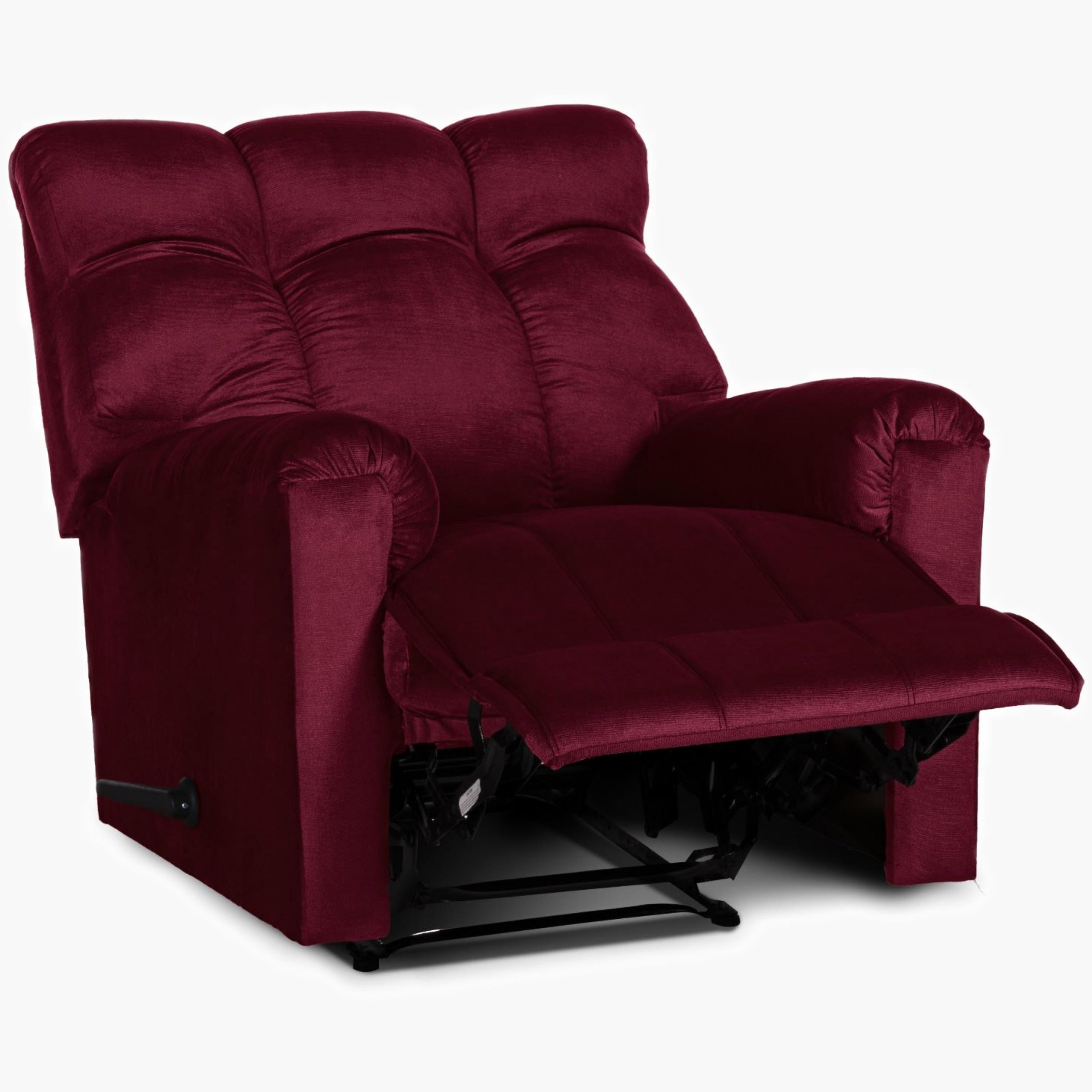 Velvet Manual Recliner Chair-furniture-sofaandseating-recliners-image-4