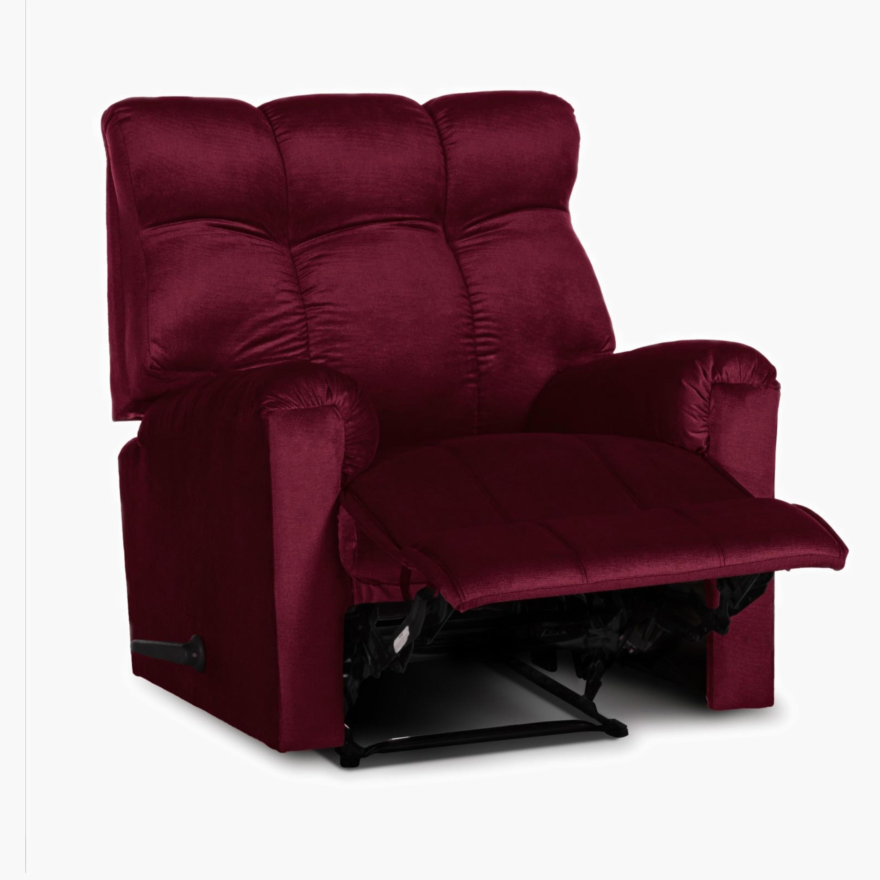 Velvet Manual Recliner Chair-furniture-sofaandseating-recliners-image-5