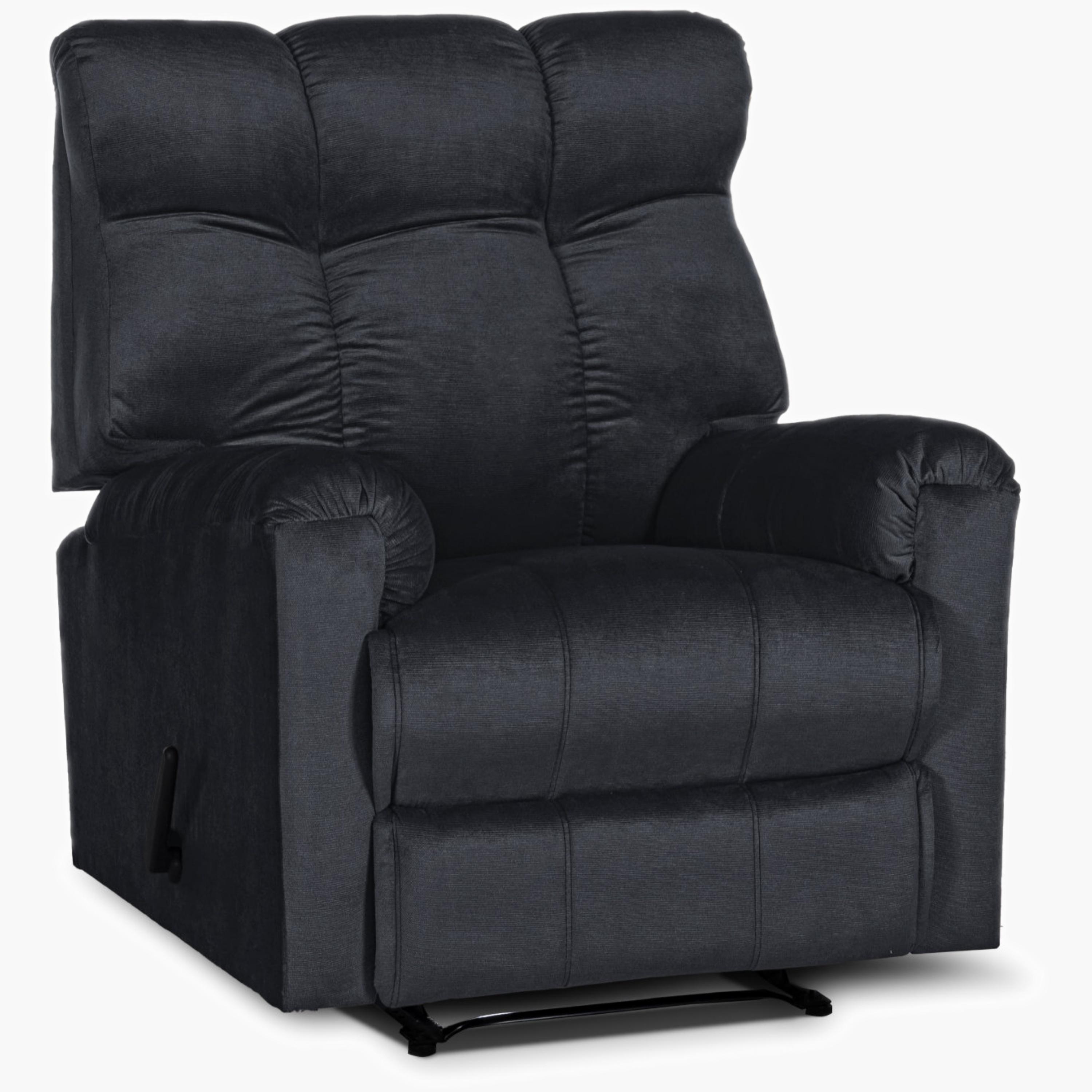 Velvet Manual Recliner Chair-furniture-sofaandseating-recliners-image-2