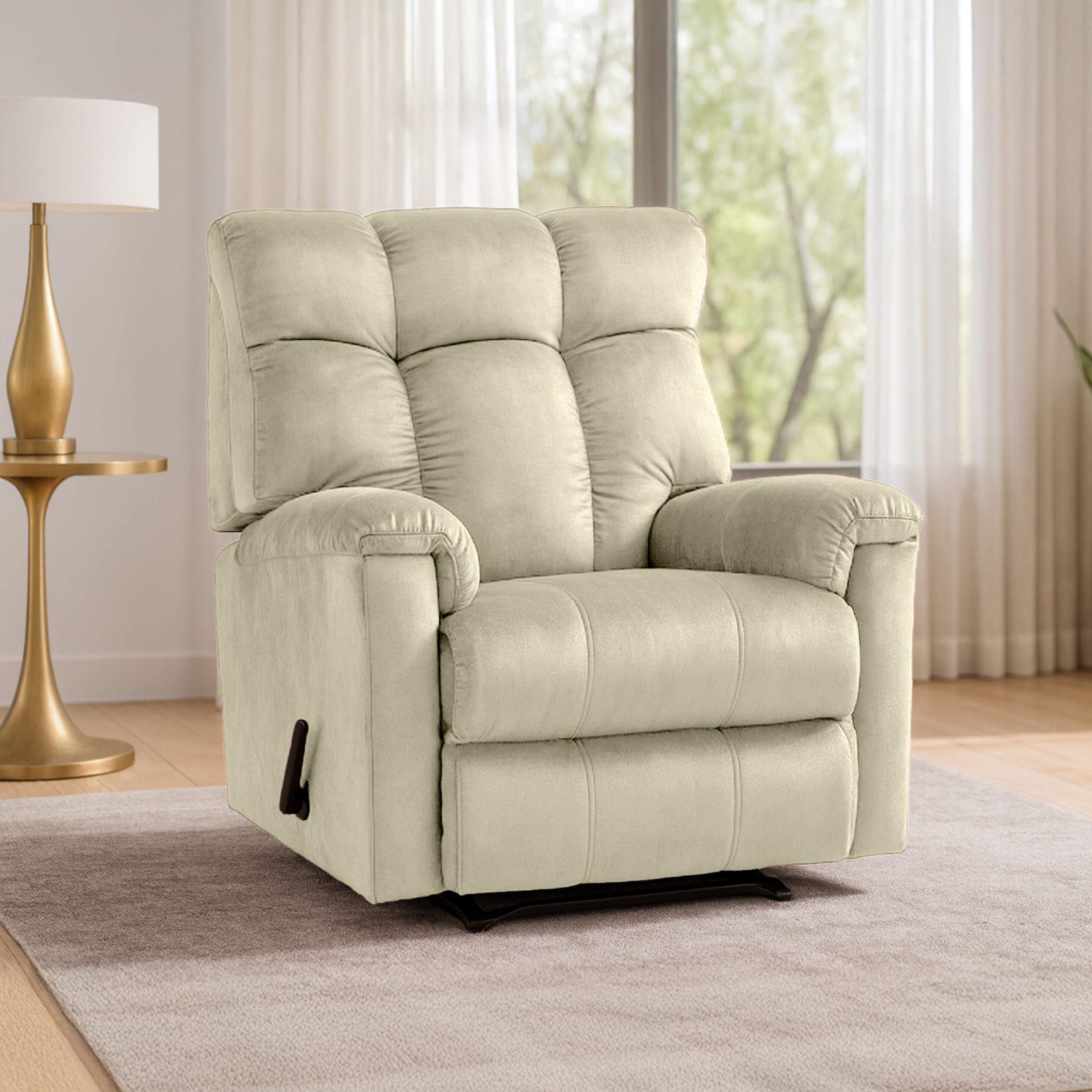 Velvet Recliner Chair with Footrest-furniture-sofaandseating-recliners-image-1