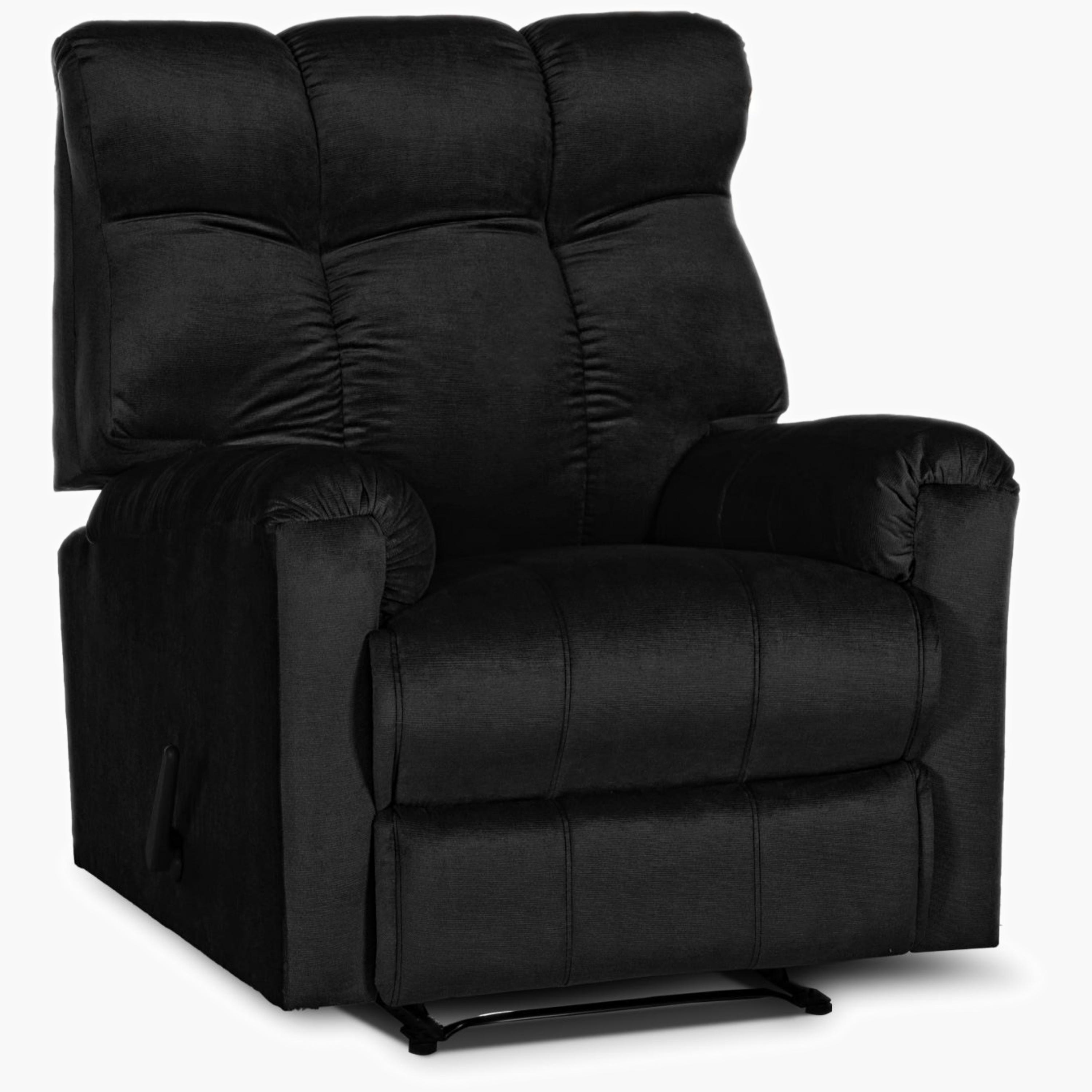 Velvet Recliner Chair with Footrest-furniture-sofaandseating-recliners-image-2