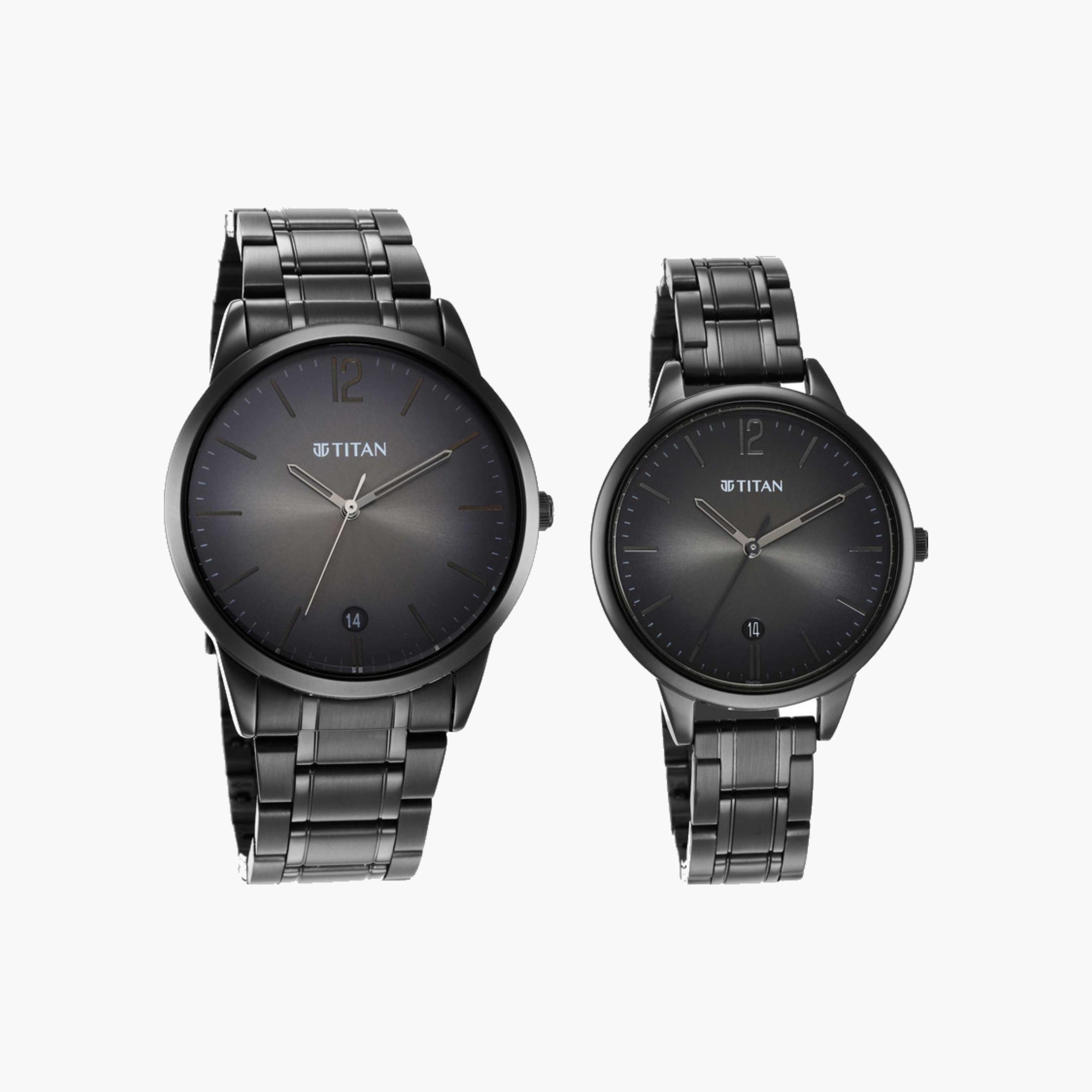 Titan Black Dial Couple Watch Set-men-watchesandjewellery-watches-image-1
