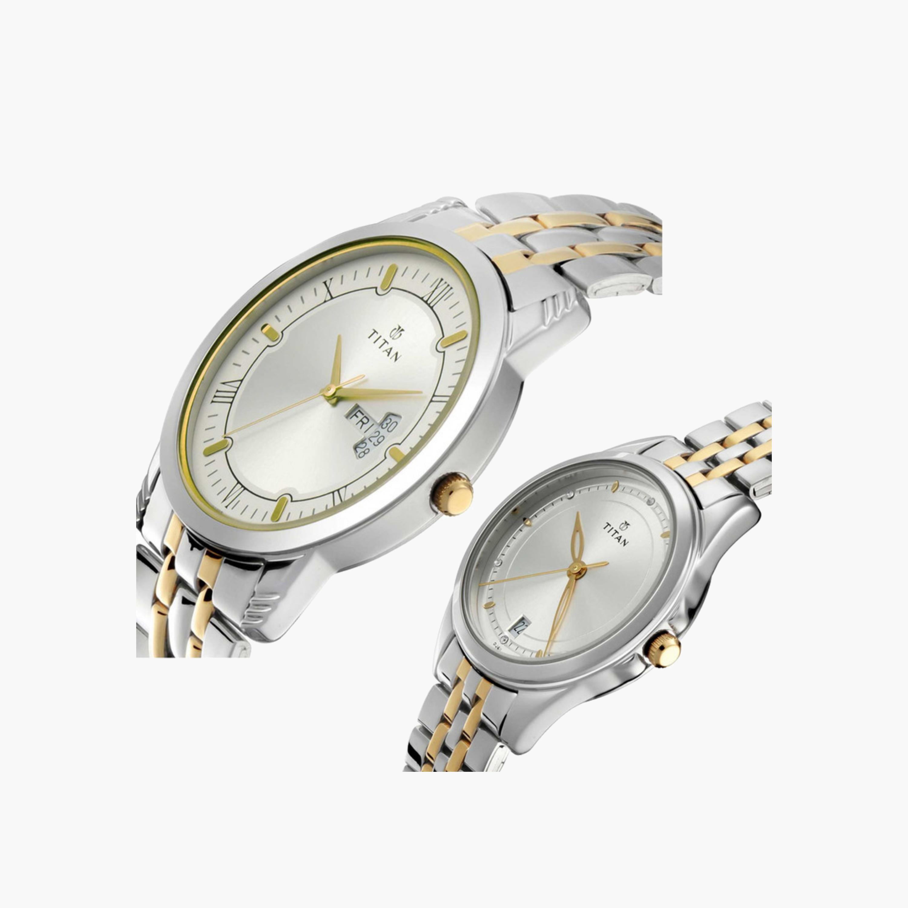 Bicolour Strap Couple Watches-men-watchesandjewellery-watches-image-3