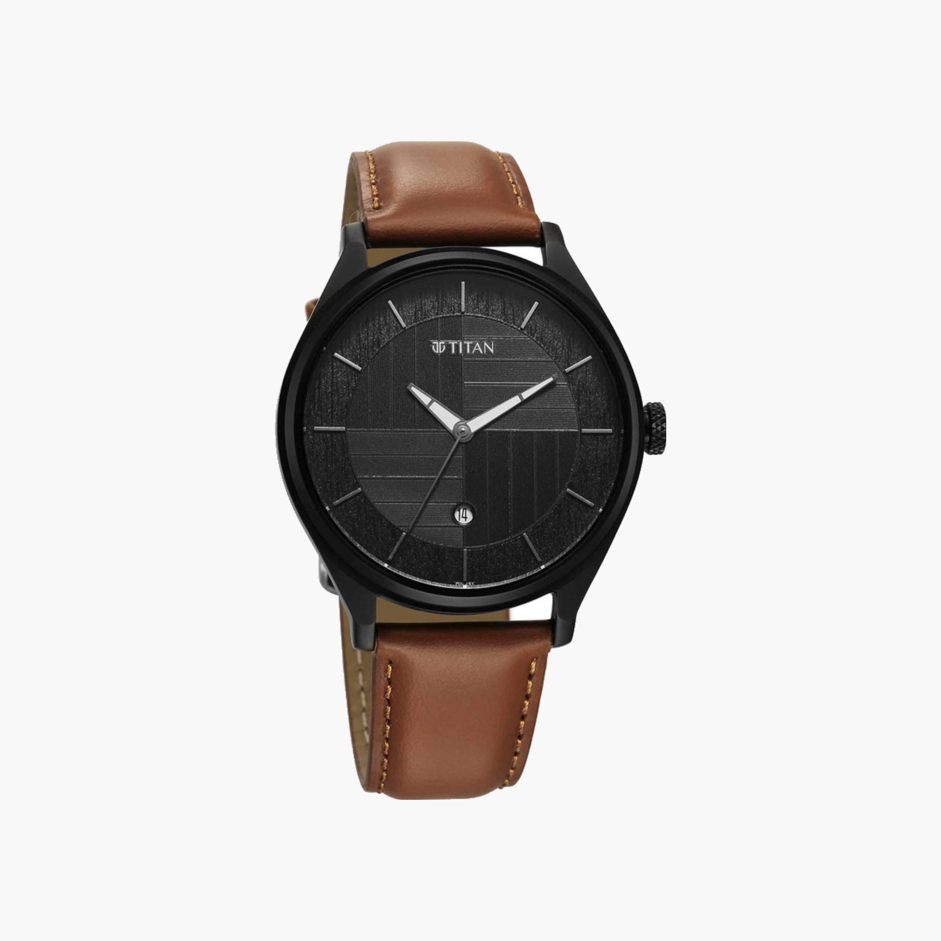 Leather Strap Analog Men's Watch-men-watchesandjewellery-watches-image-1