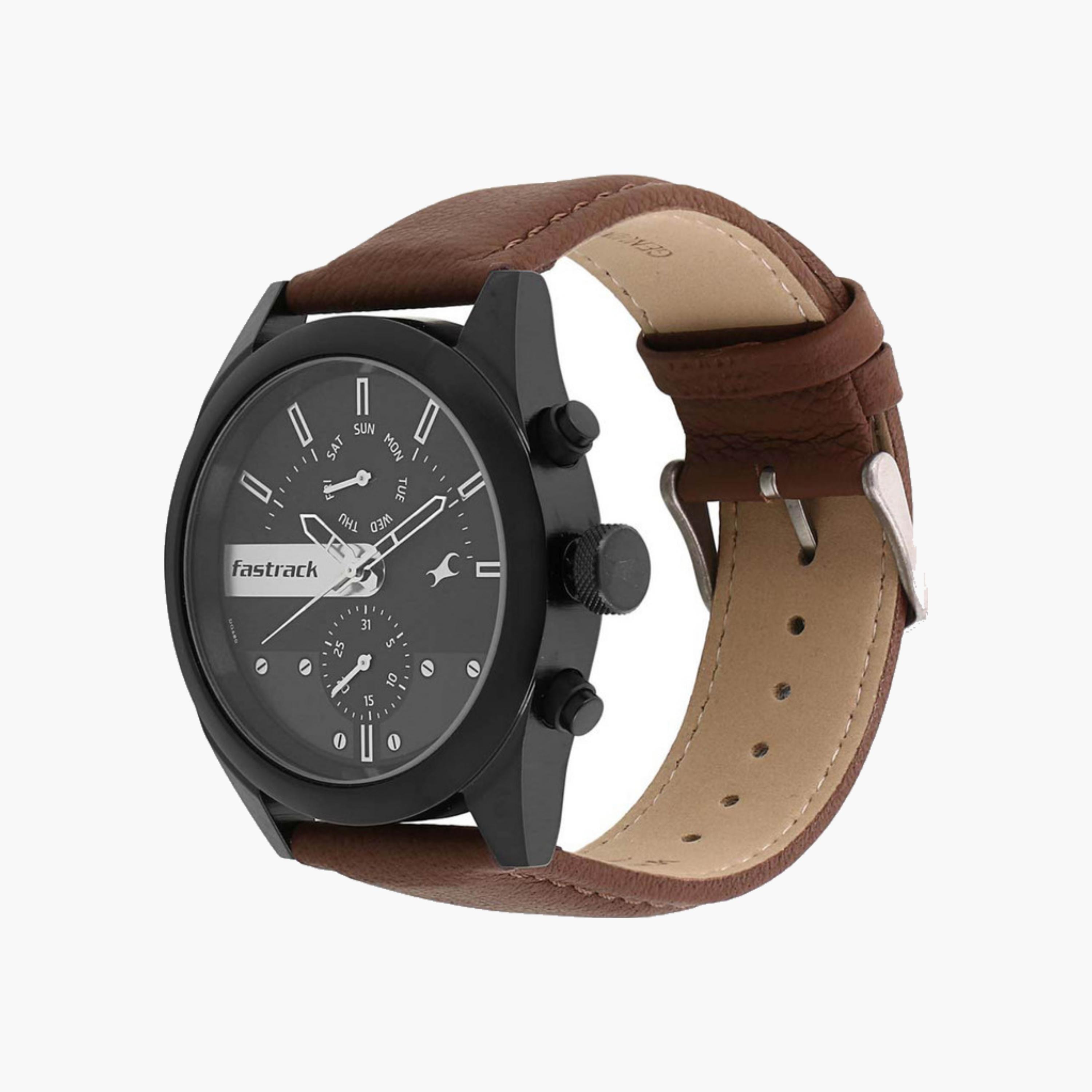 Fastrack Men Analog Watch Leather Strap-men-watchesandjewellery-watches-image-4