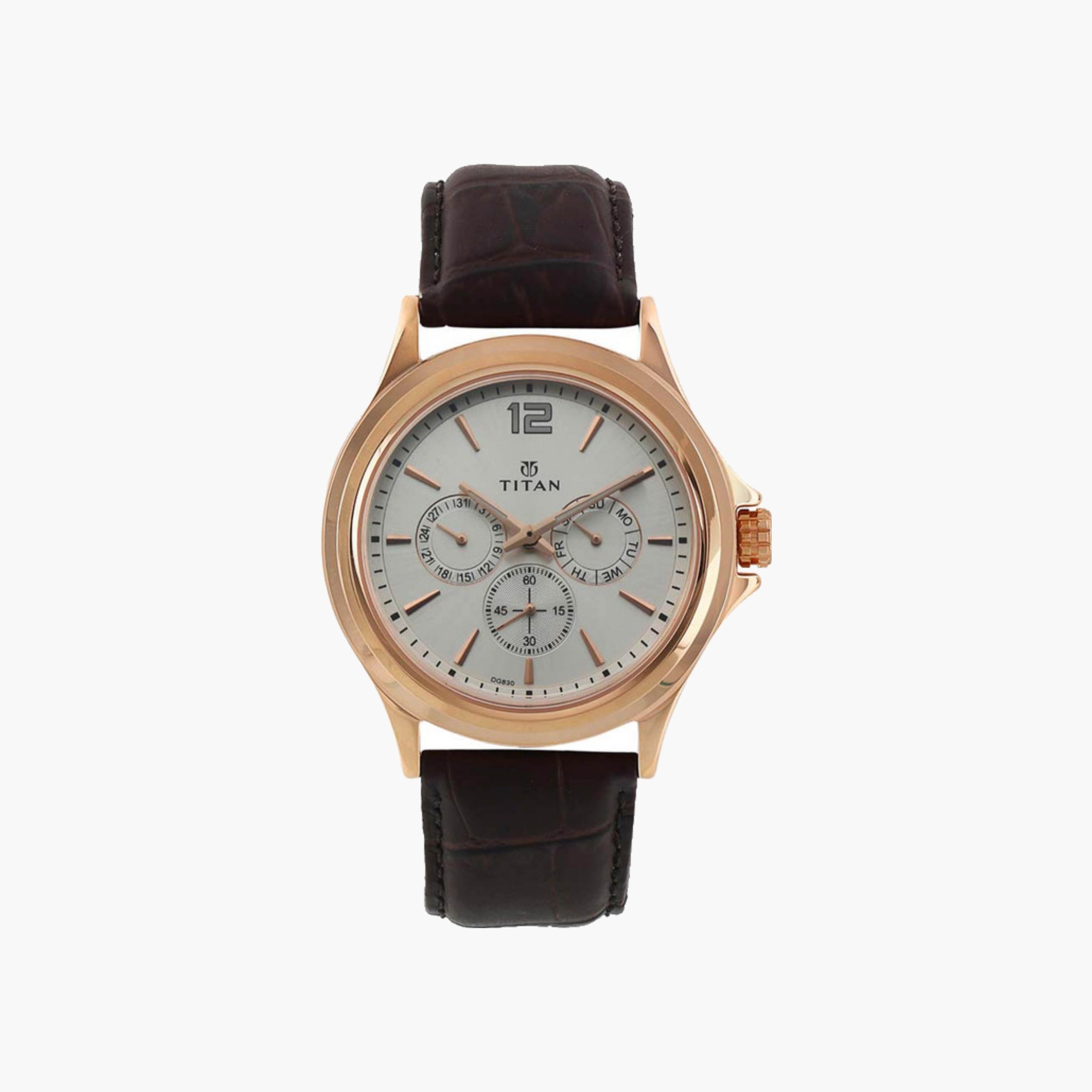 Multifunction Leather Strap Watch-men-watchesandjewellery-watches-image-1