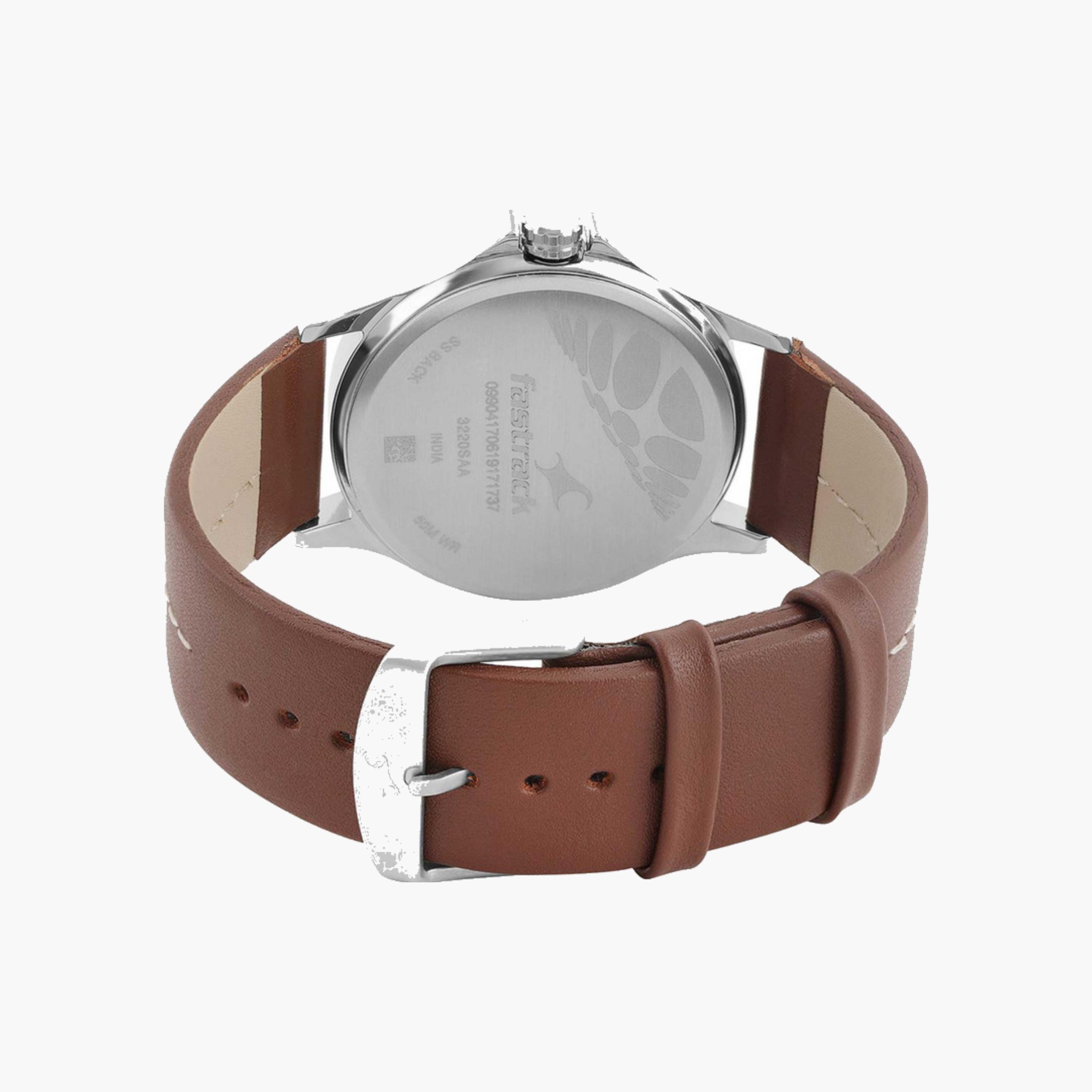 Blue Dial Leather Strap Watch-men-watchesandjewellery-watches-image-2