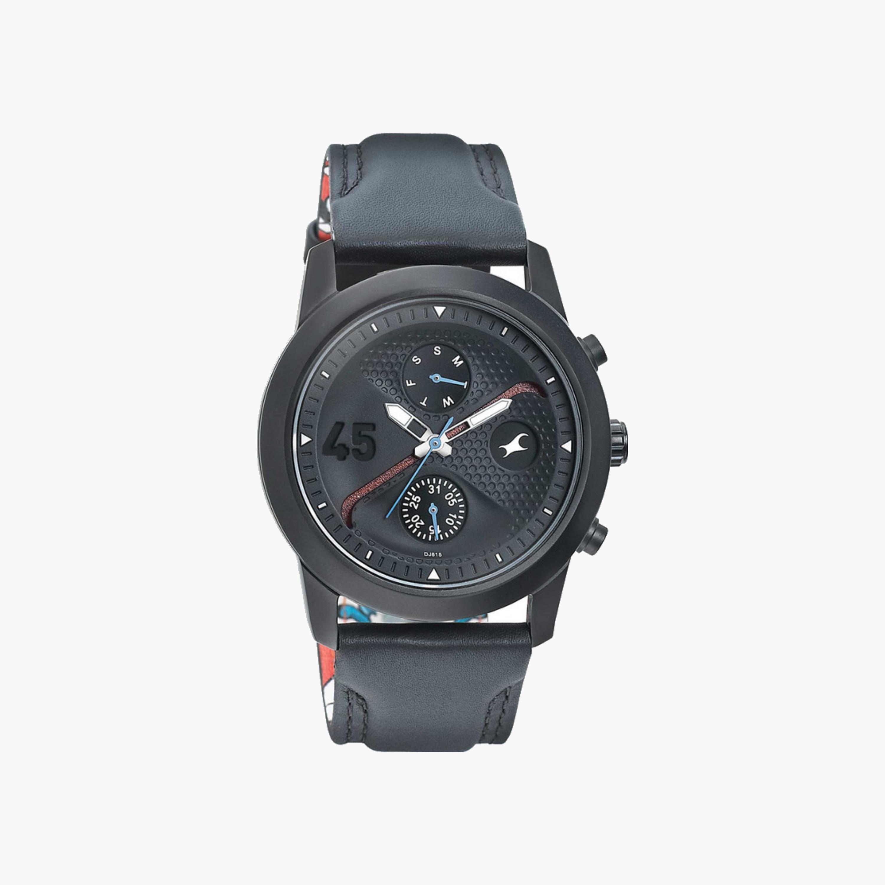 Chronograph Men's Watch with Leather Strap-men-watchesandjewellery-watches-image-1