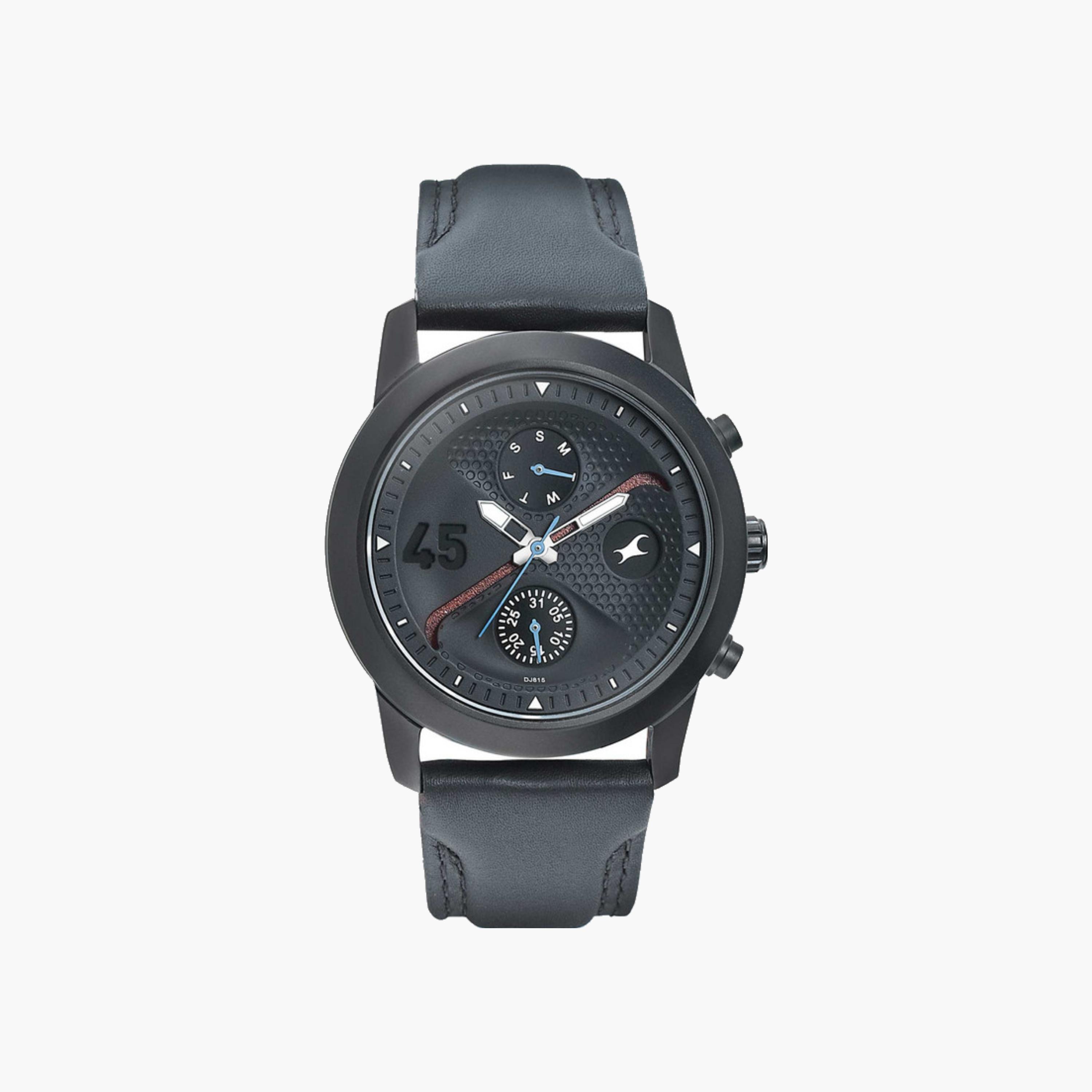 Chronograph Men's Watch with Leather Strap-men-watchesandjewellery-watches-image-3