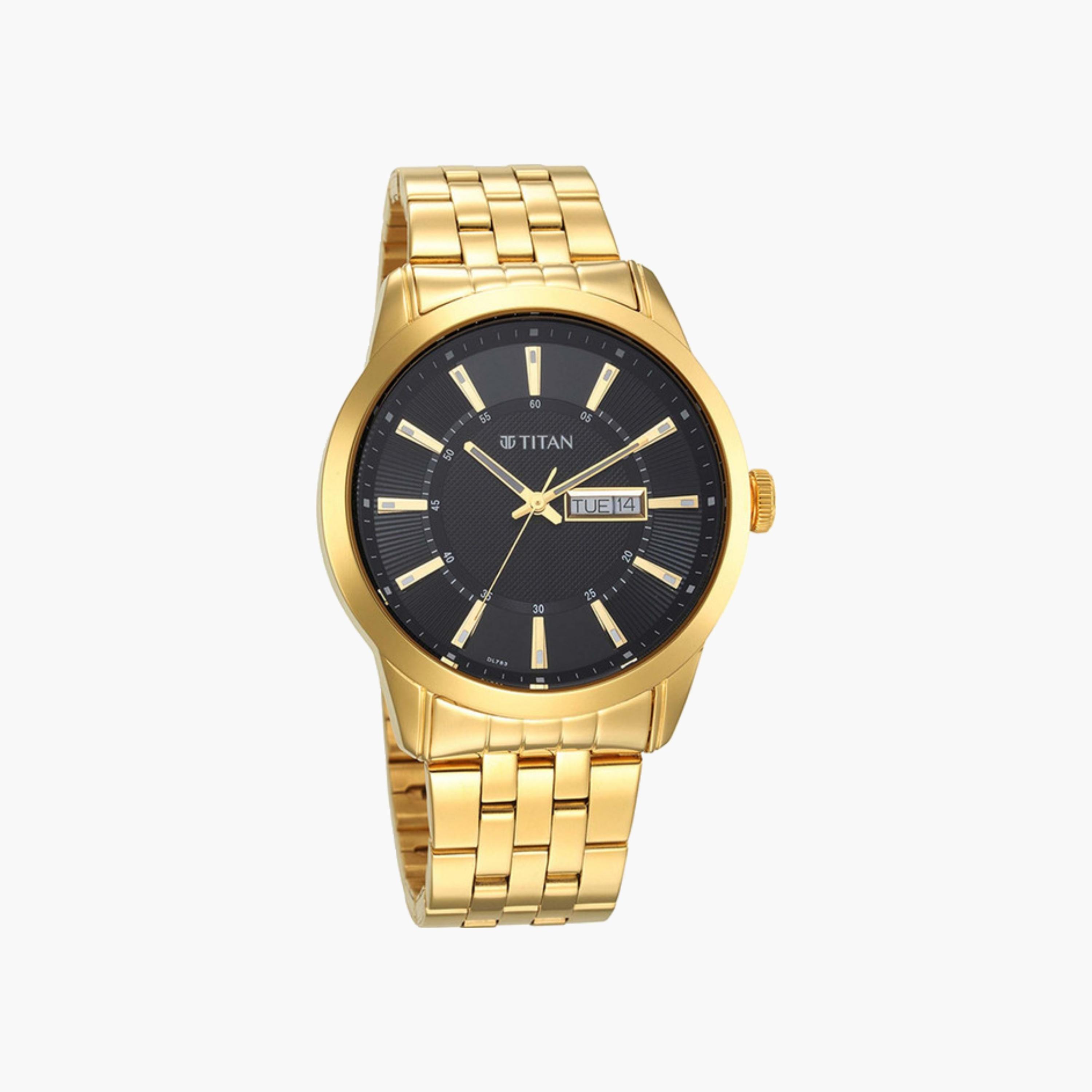 ساعة رجالية ذهبية من الستانلس ستيل-men-watchesandjewellery-watches-image-2