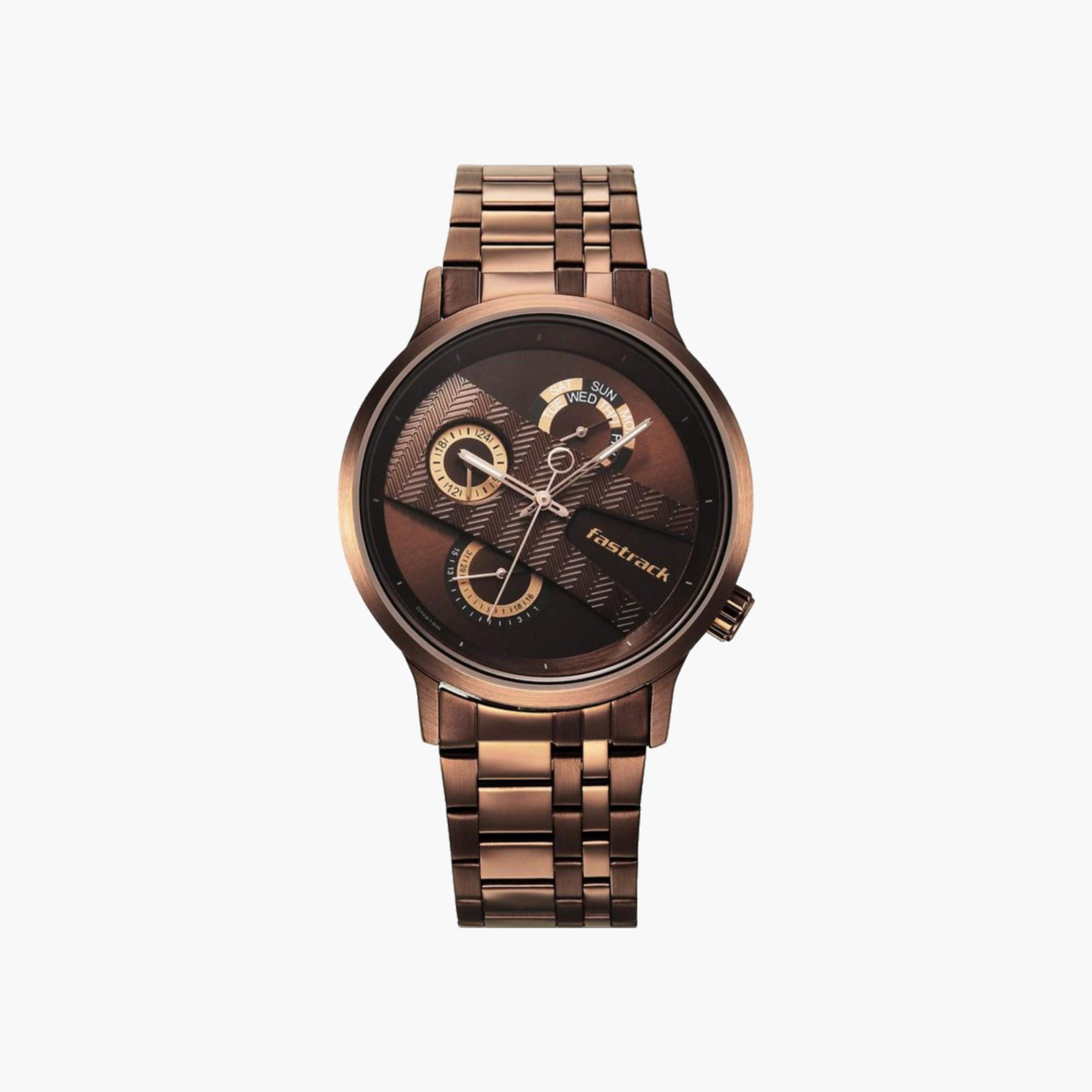 Brown Stainless Steel Watch-men-watchesandjewellery-watches-image-5