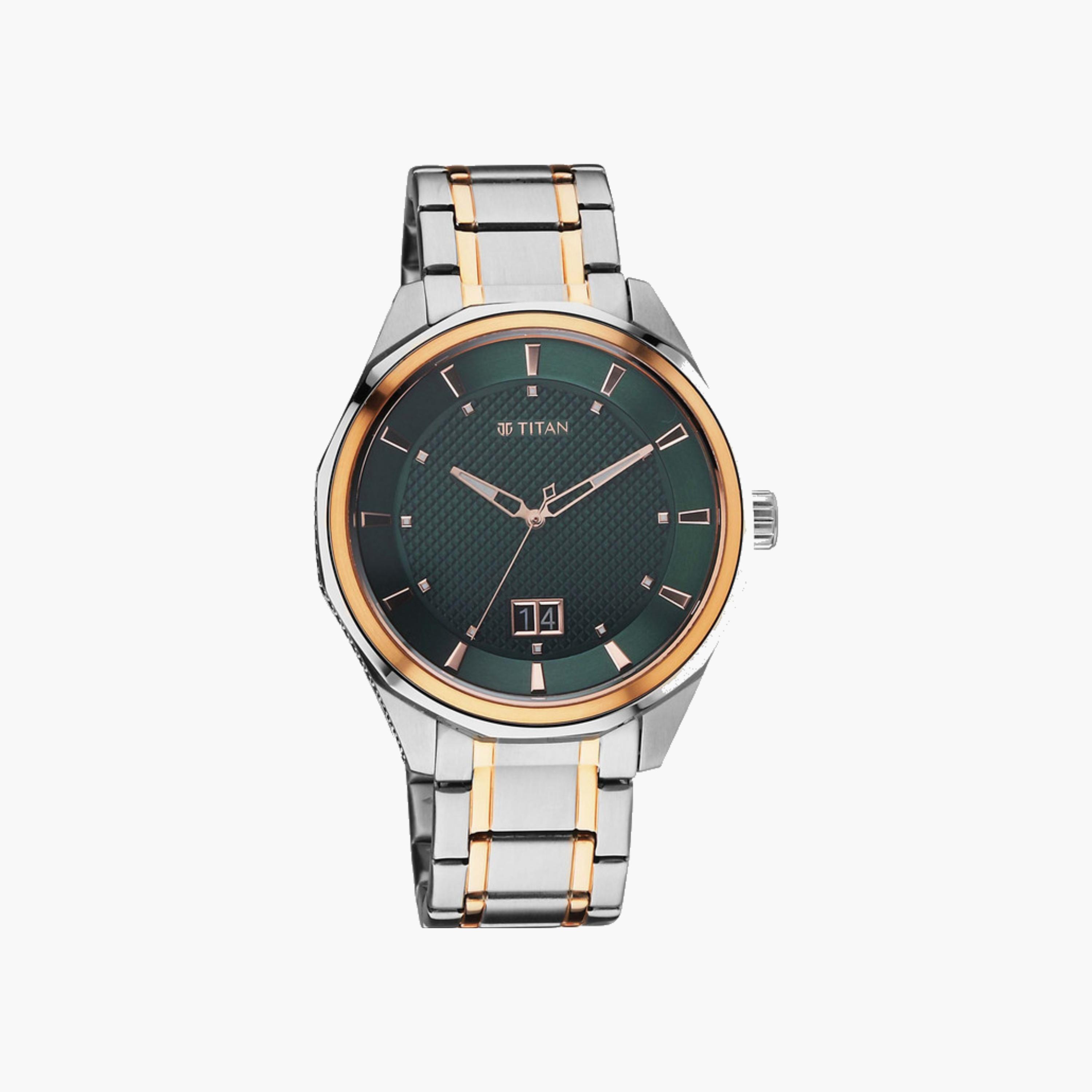 Green Dial Two-Tone Stainless Steel Watch-men-watchesandjewellery-watches-image-1