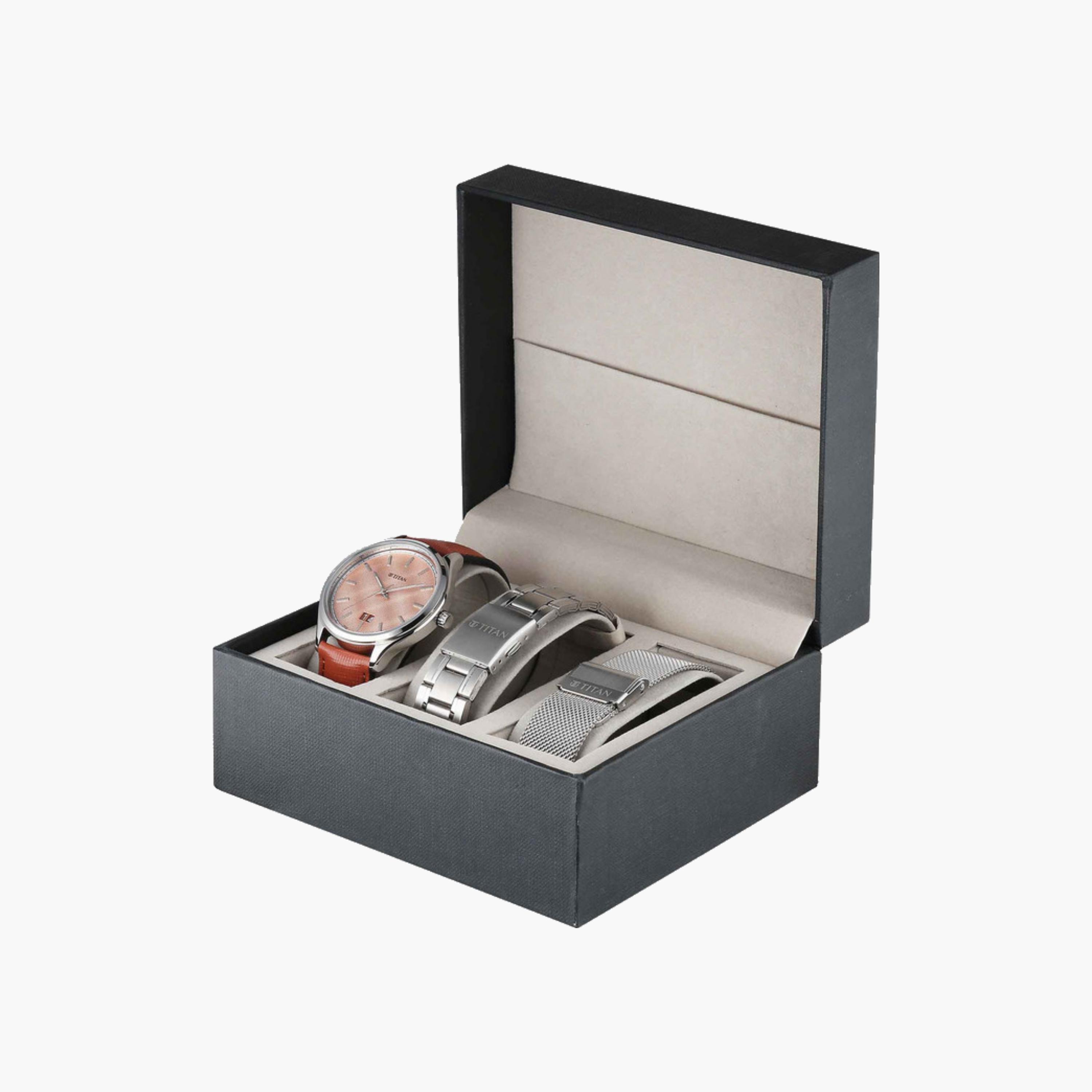 Analog Watch Interchangeable Straps Gift Set-men-watchesandjewellery-watches-image-2