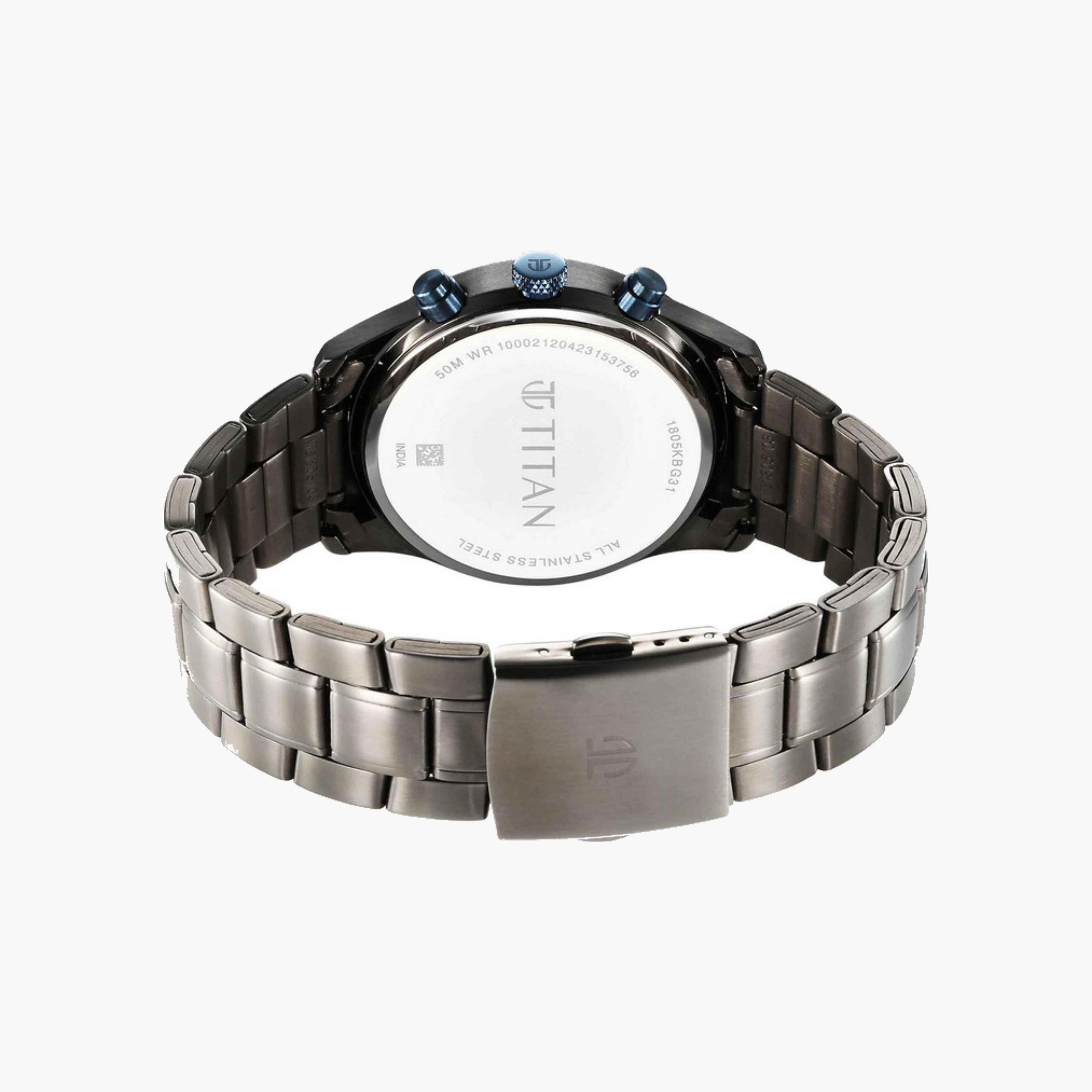 Multifunction Anthracite Dial Stainless Steel Watch-men-watchesandjewellery-watches-image-4