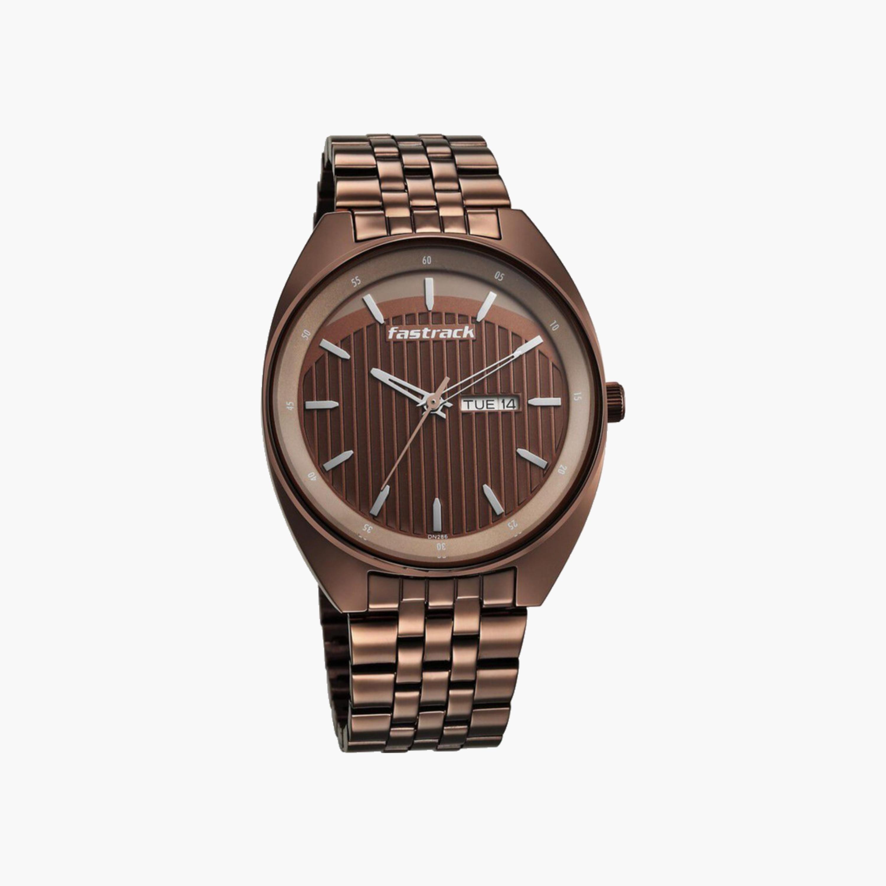 Brown Dial Metal Strap Watch-men-watchesandjewellery-watches-image-3