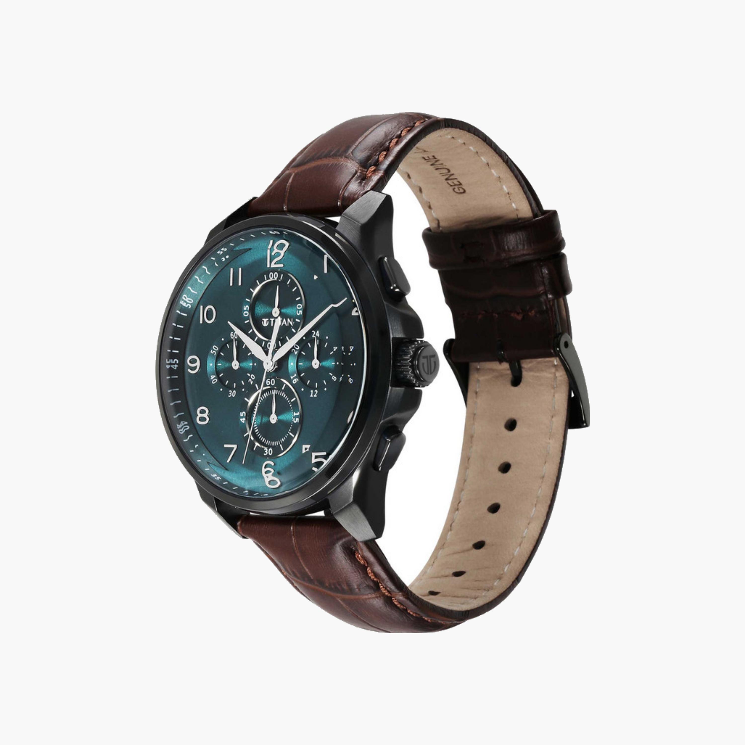 Chronograph Men's Watch Brown Leather-men-watchesandjewellery-watches-image-3
