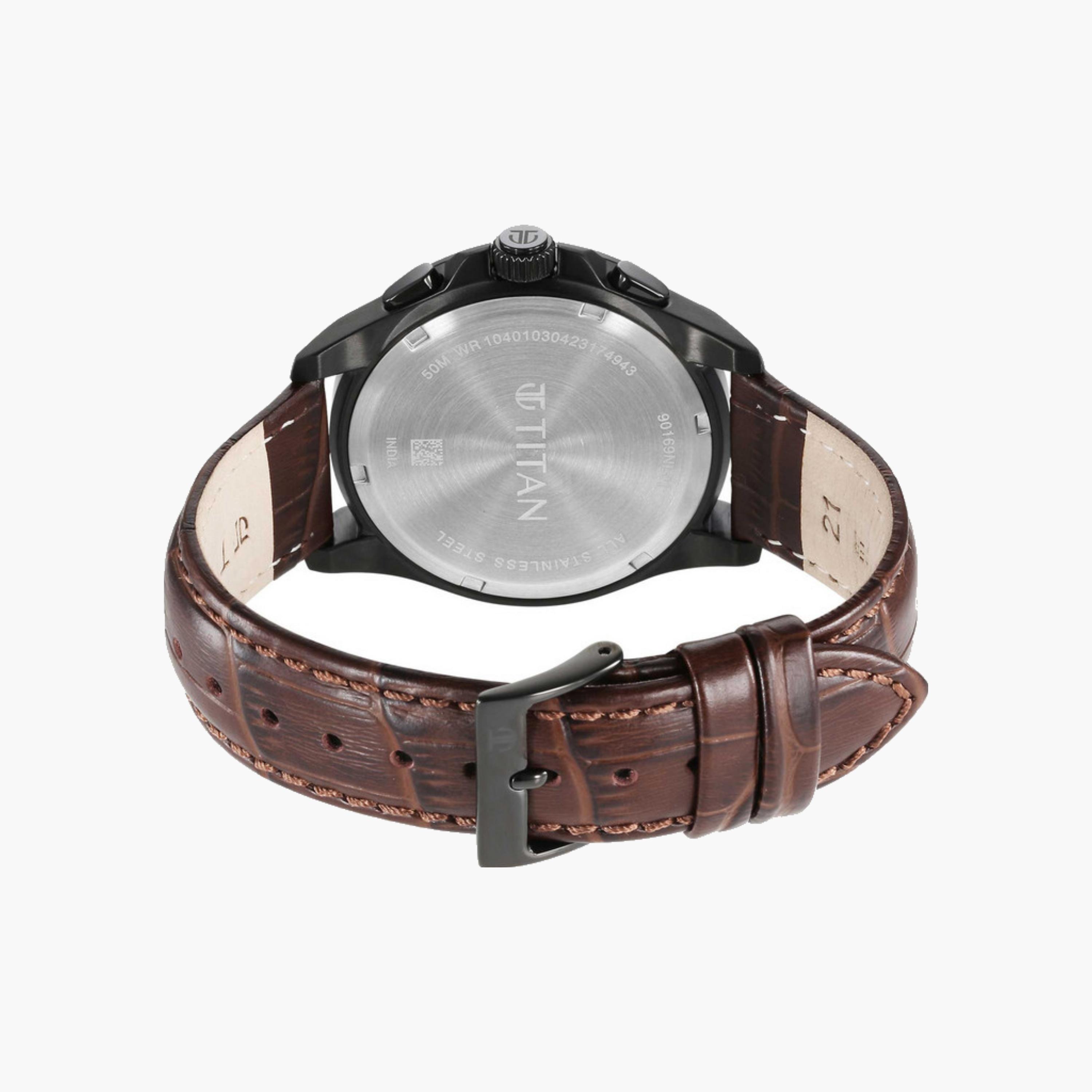 Chronograph Men's Watch Brown Leather-men-watchesandjewellery-watches-image-5