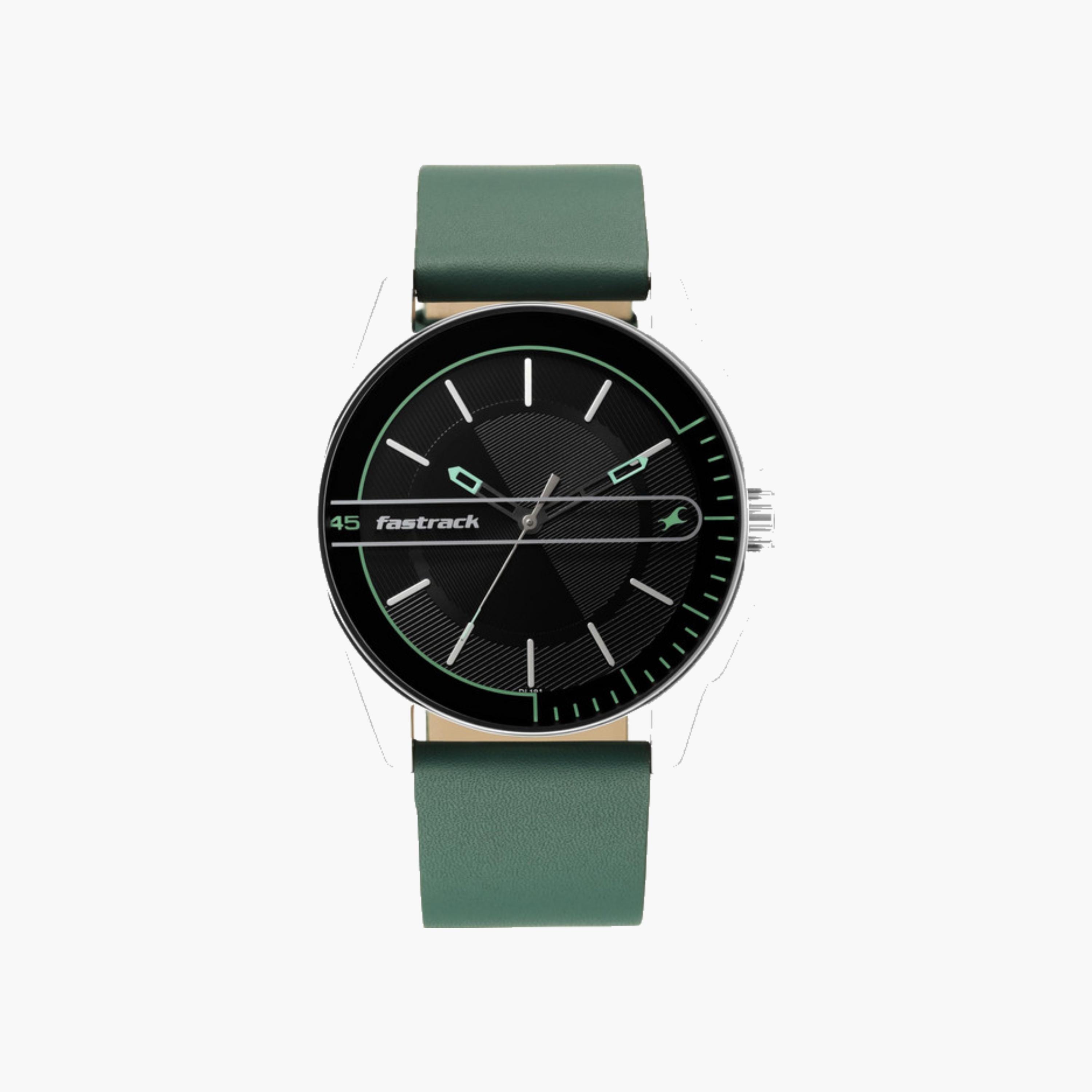 Modern Dial Leather Strap Watch-men-watchesandjewellery-watches-image-1