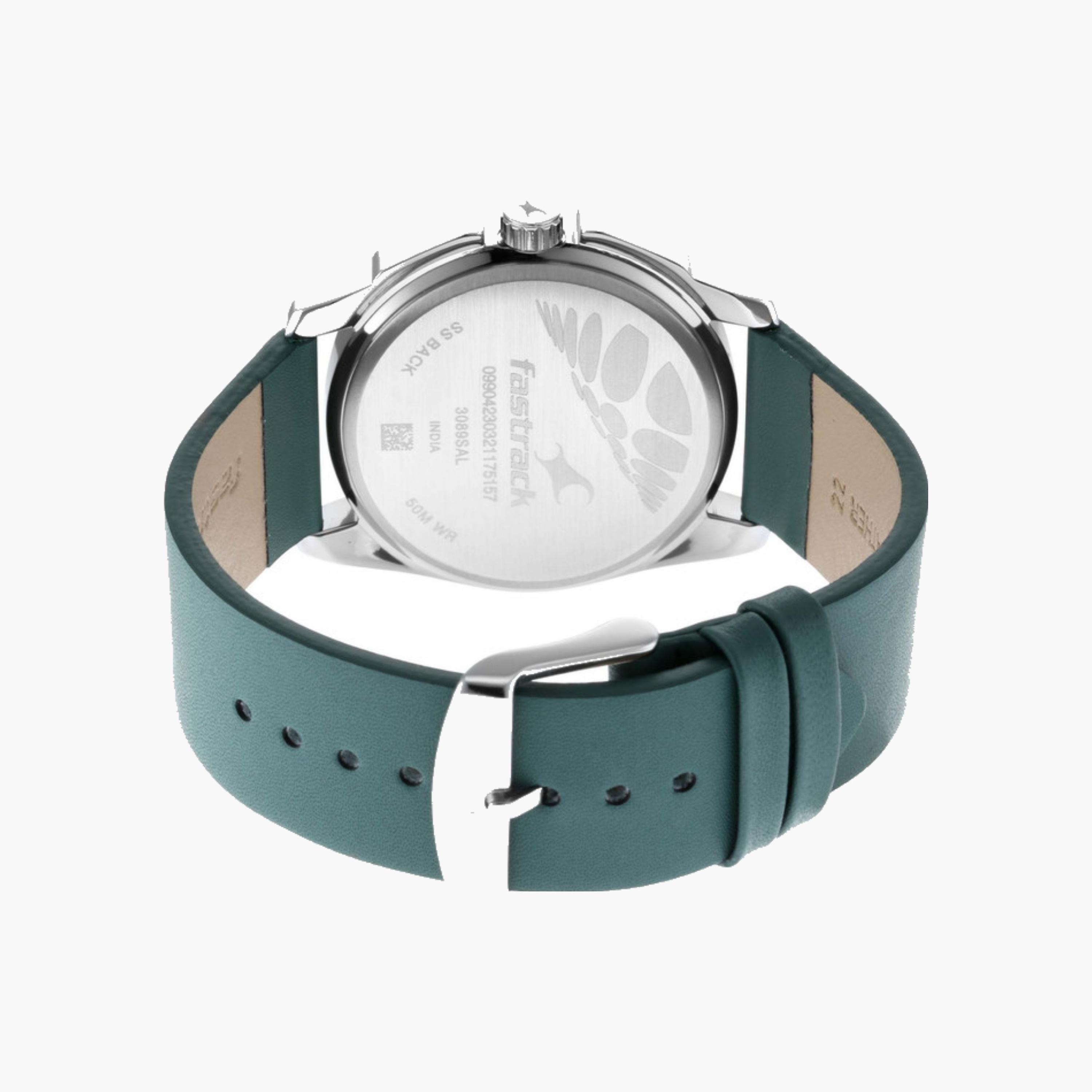 Modern Dial Leather Strap Watch-men-watchesandjewellery-watches-image-2