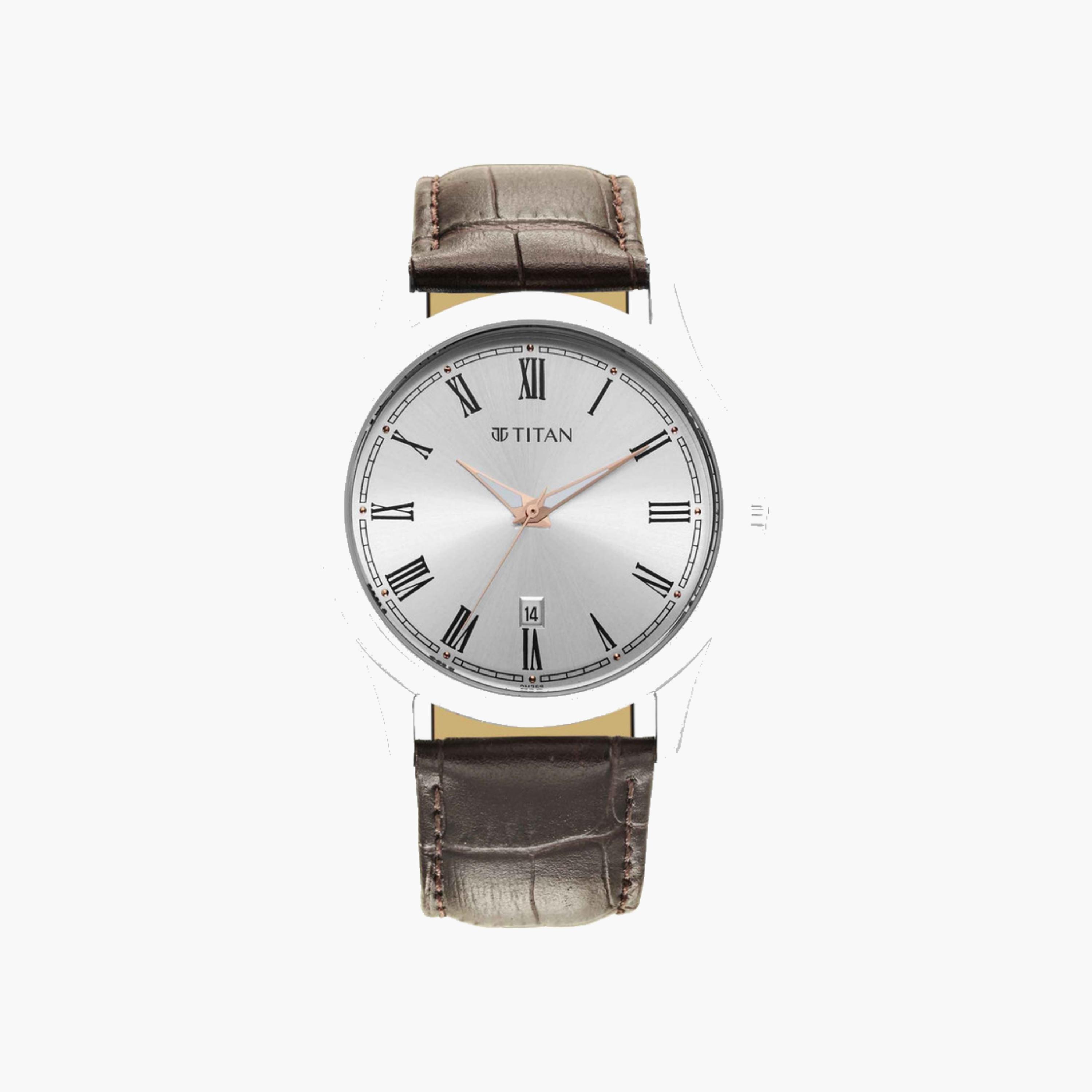 Classic Leather Strap Watch-men-watchesandjewellery-watches-image-1