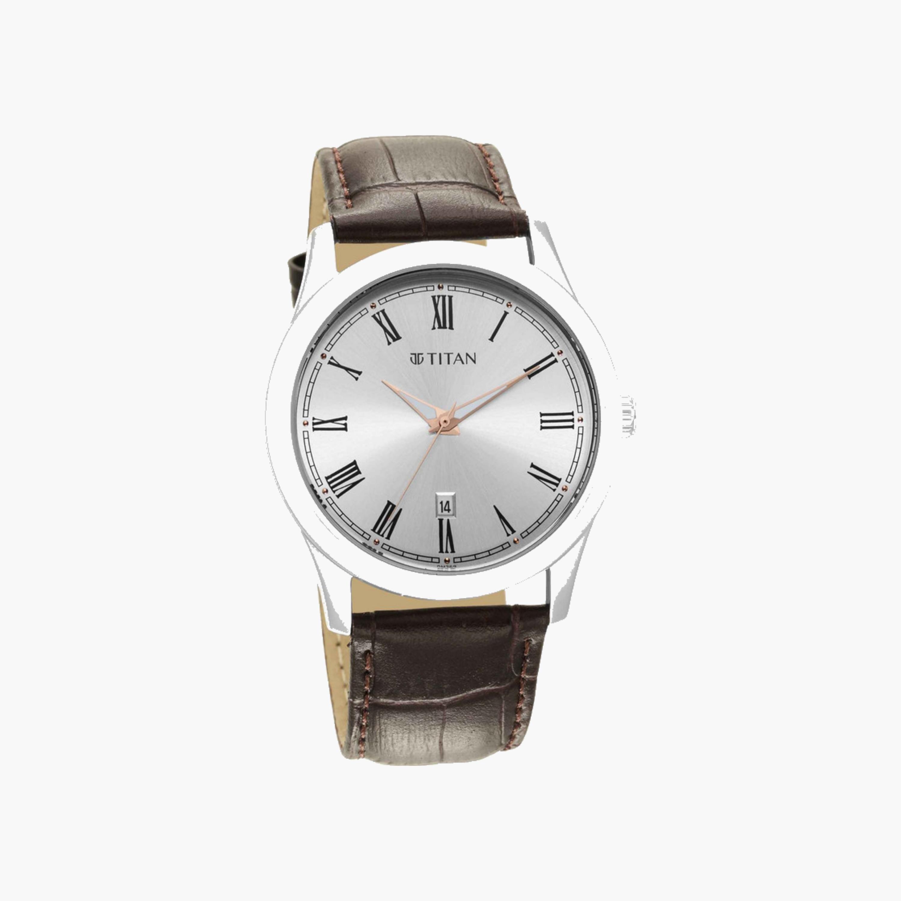 Classic Leather Strap Watch-men-watchesandjewellery-watches-image-2