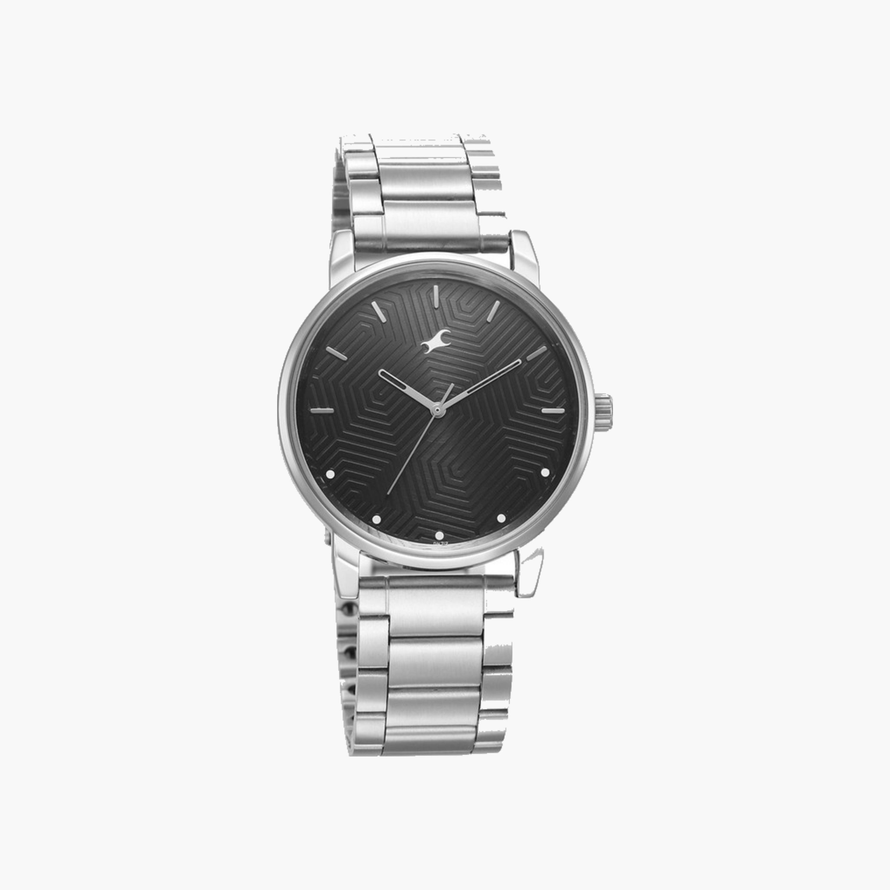 Geometric Dial Stainless Steel Watch-men-watchesandjewellery-watches-image-5