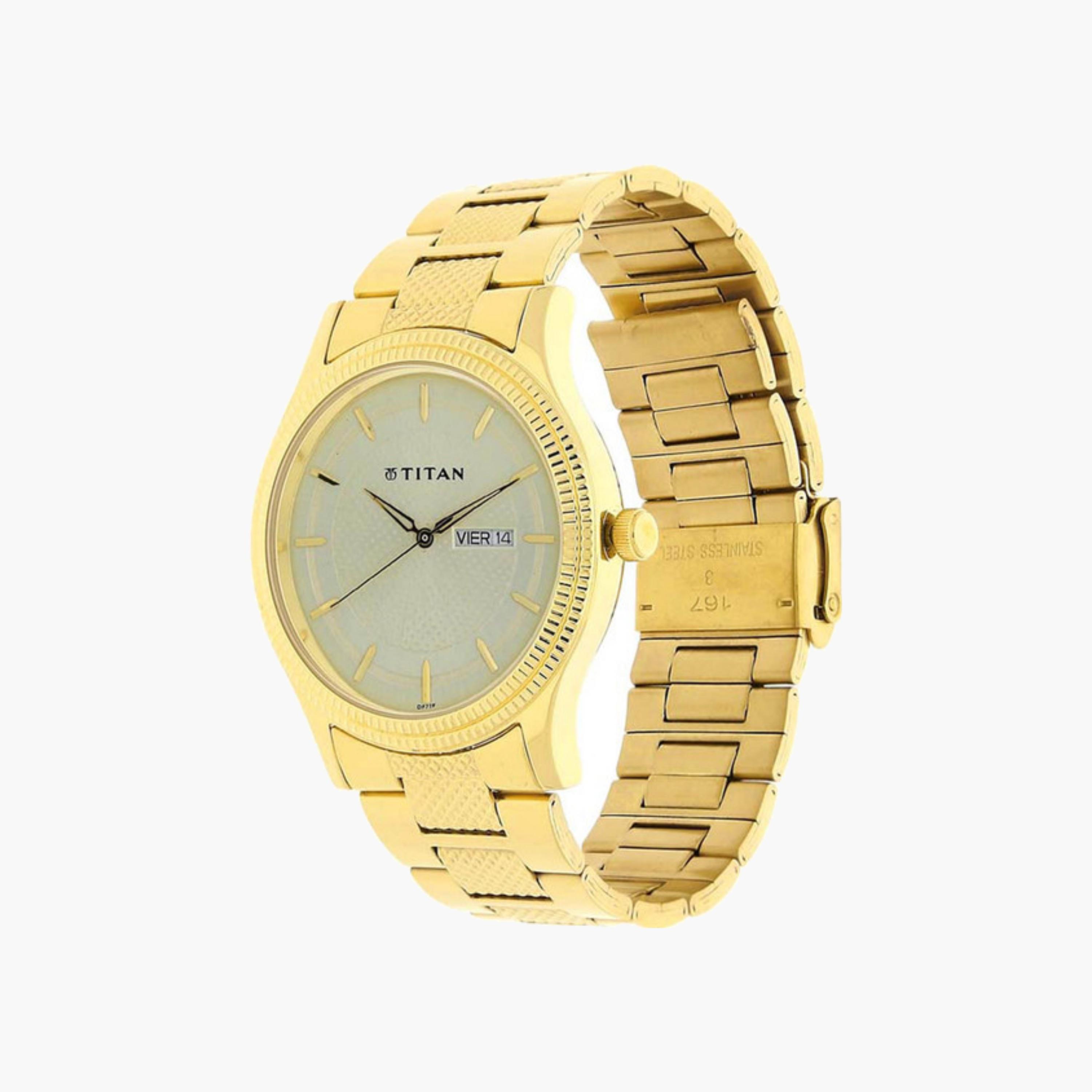 Classic Gold Tone Men's Watch-men-watchesandjewellery-watches-image-3