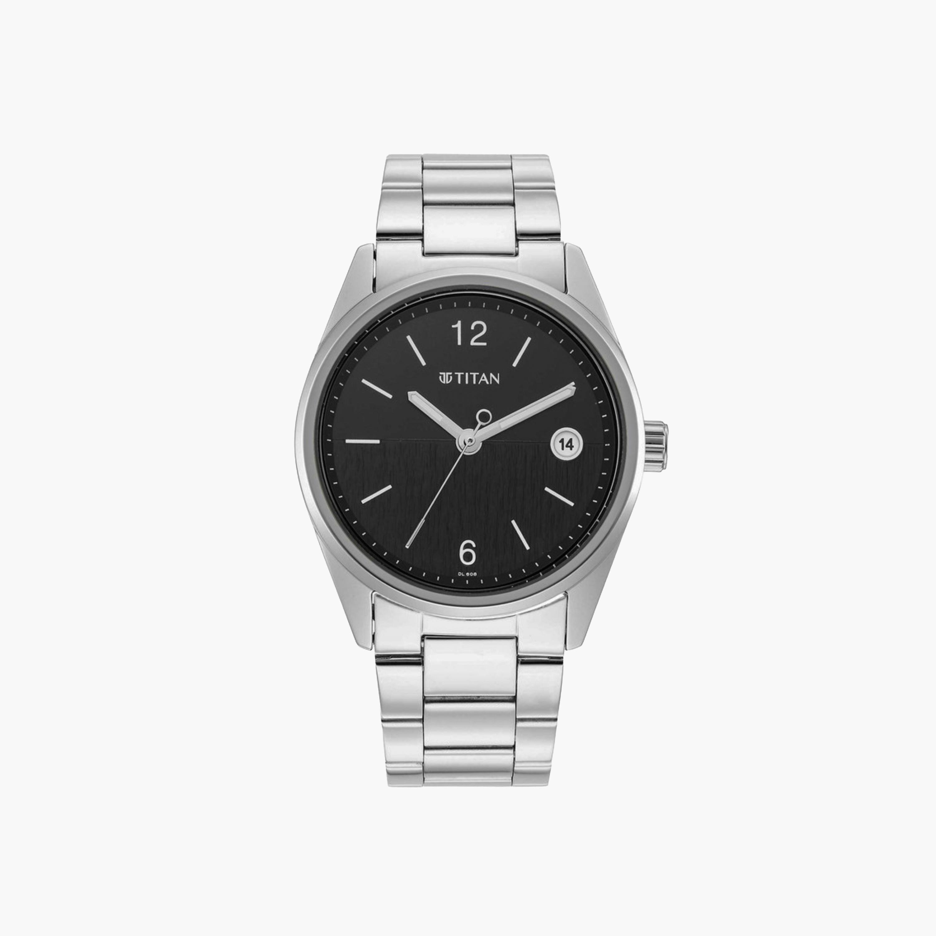 ساعة تايتن رجالية من الستانلس ستيل-men-watchesandjewellery-watches-image-1