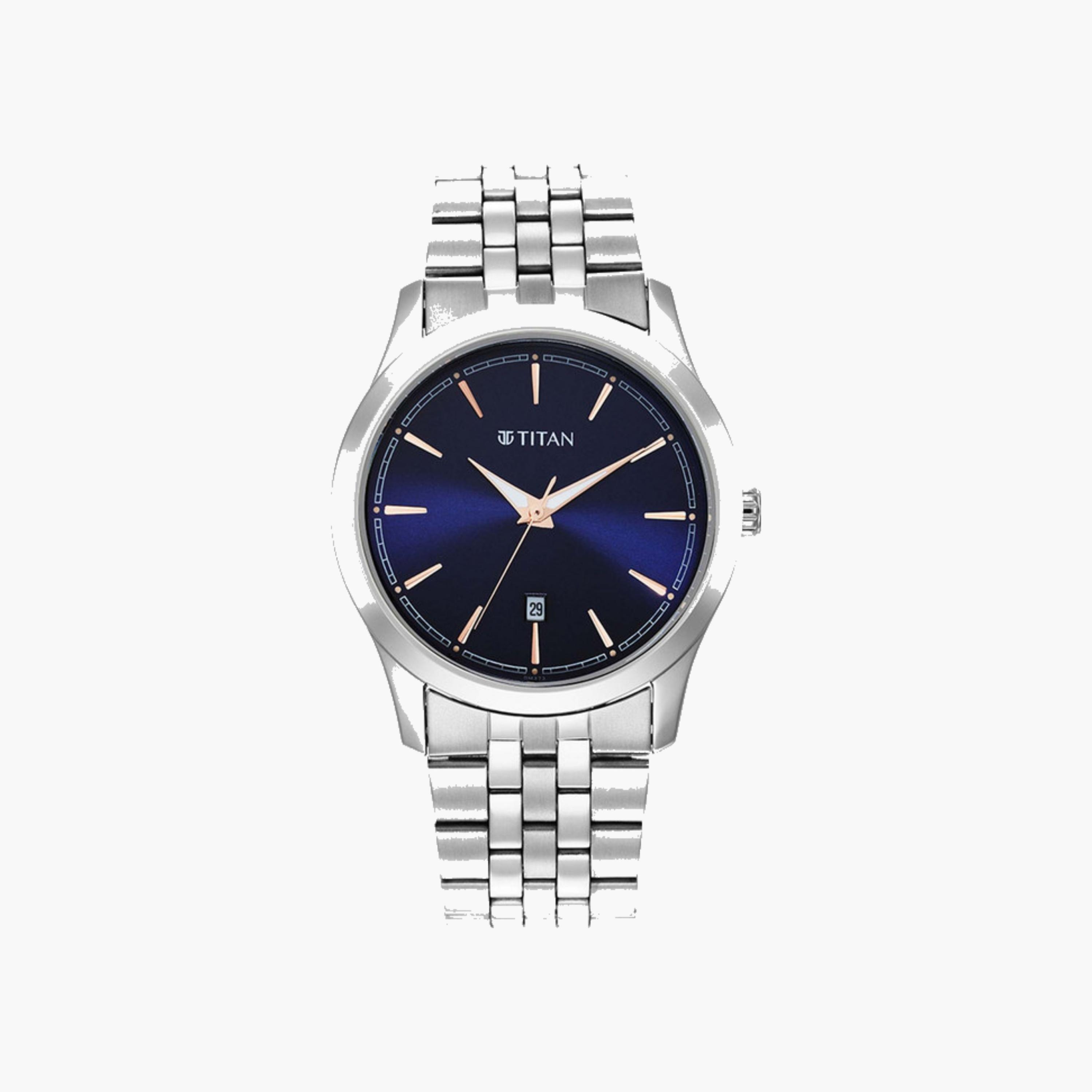 Classic Silver Analogue Watch-men-watchesandjewellery-watches-image-1