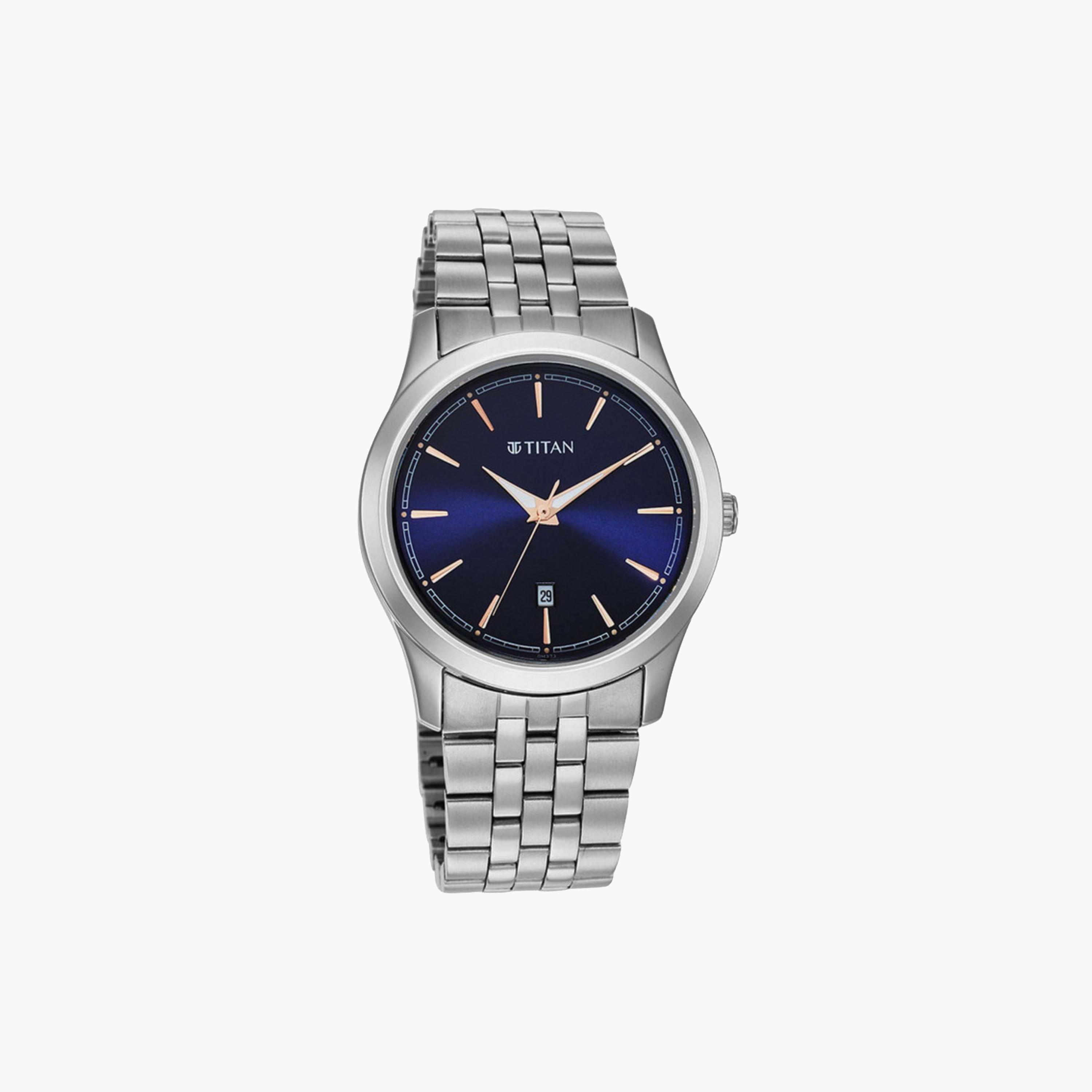 Classic Silver Analogue Watch-men-watchesandjewellery-watches-image-4